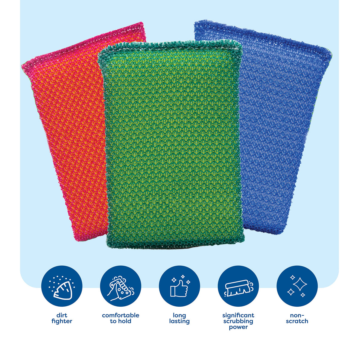 Multi Purpose Dish Scrub Sponge (12 Count)