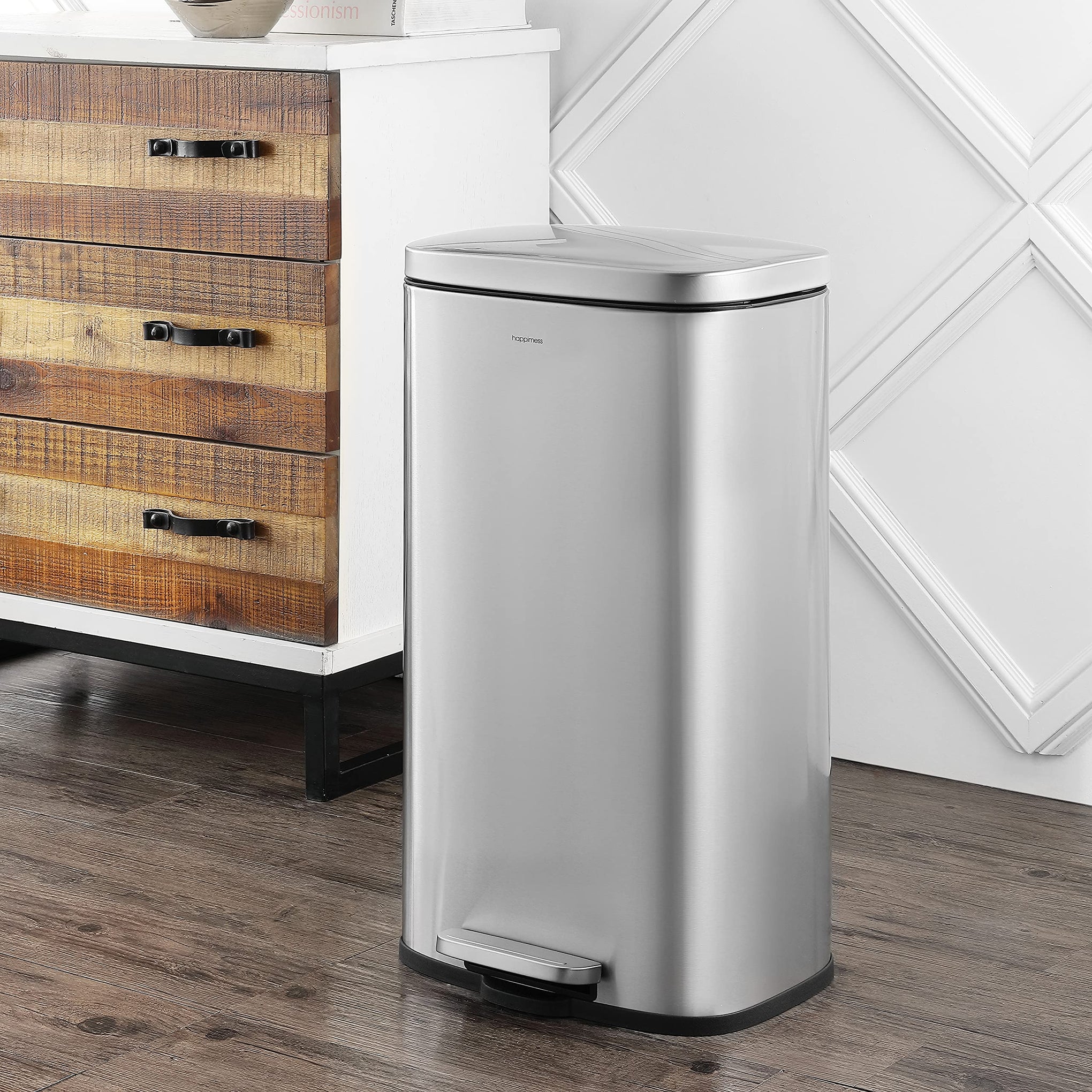 Curtis 8 Gal Step Trash Can Soft Close 25"