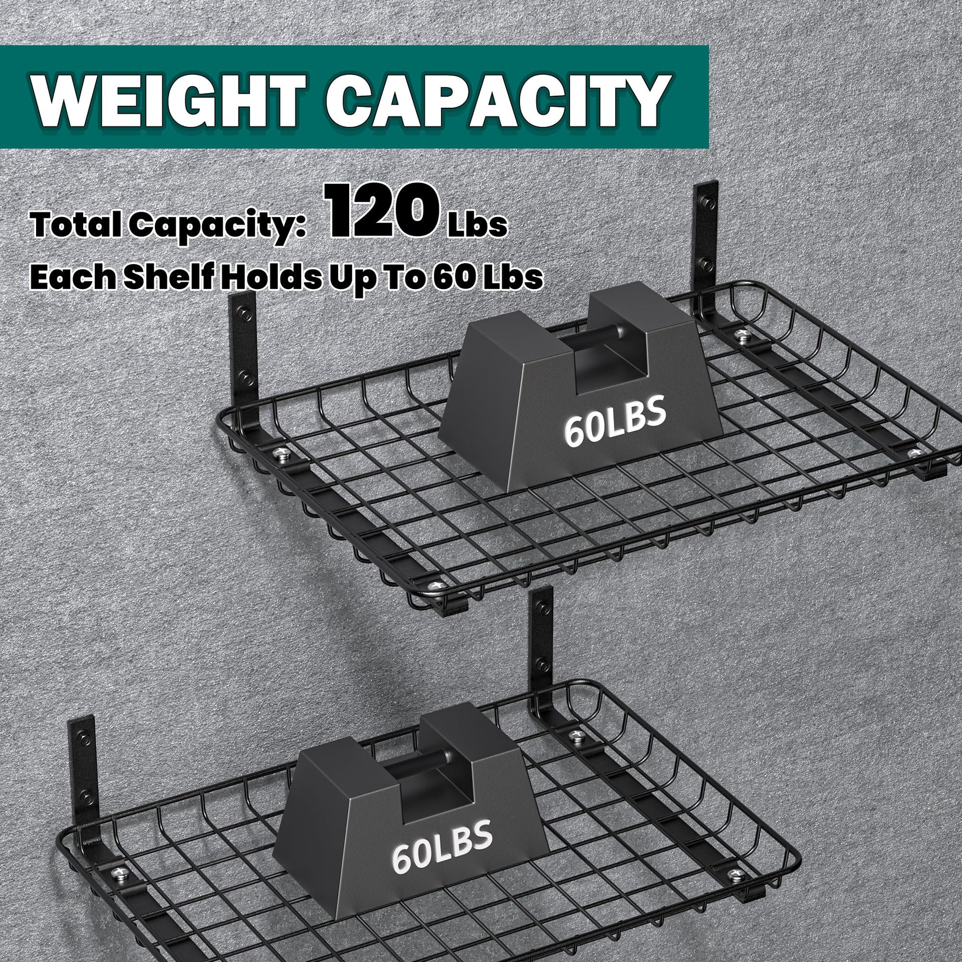Garage Wall Shelves 12x18 Inch (2 Count)
