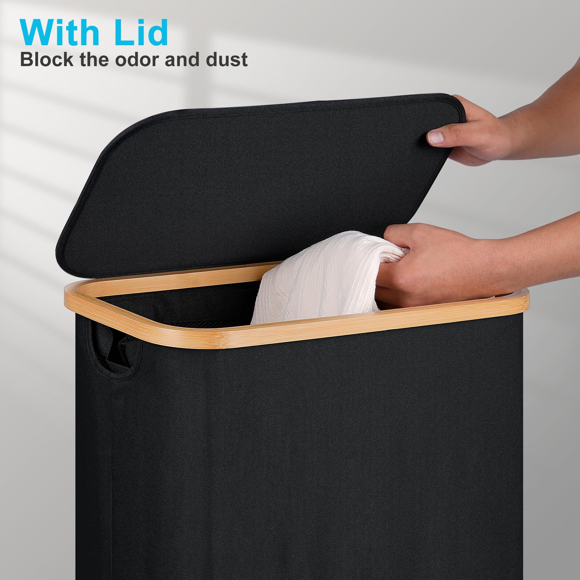 Slim Laundry Basket with Wheels