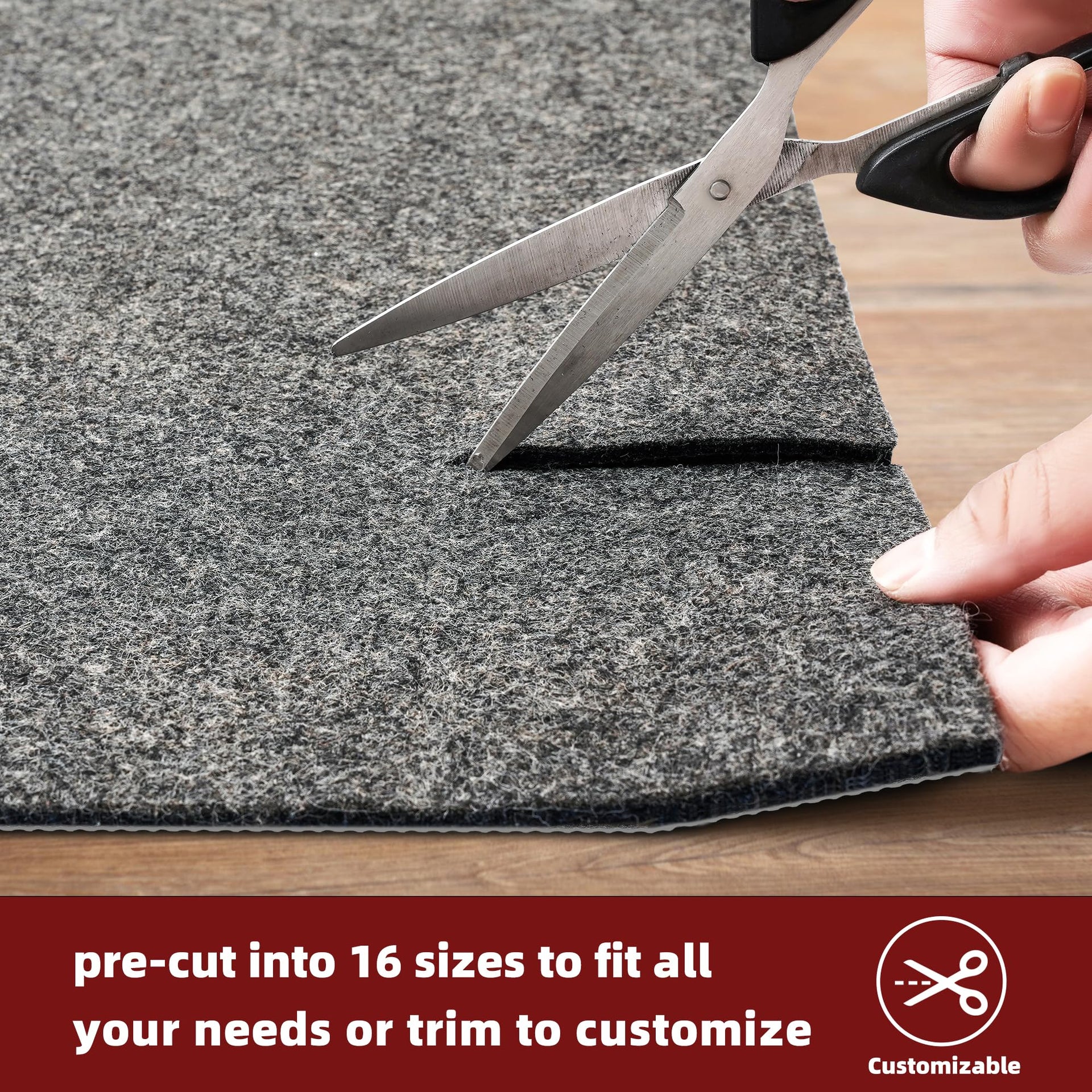 BAGAIL Felt and Natural Rubber Backing Rug Pads 1 (6 Sq Ft)