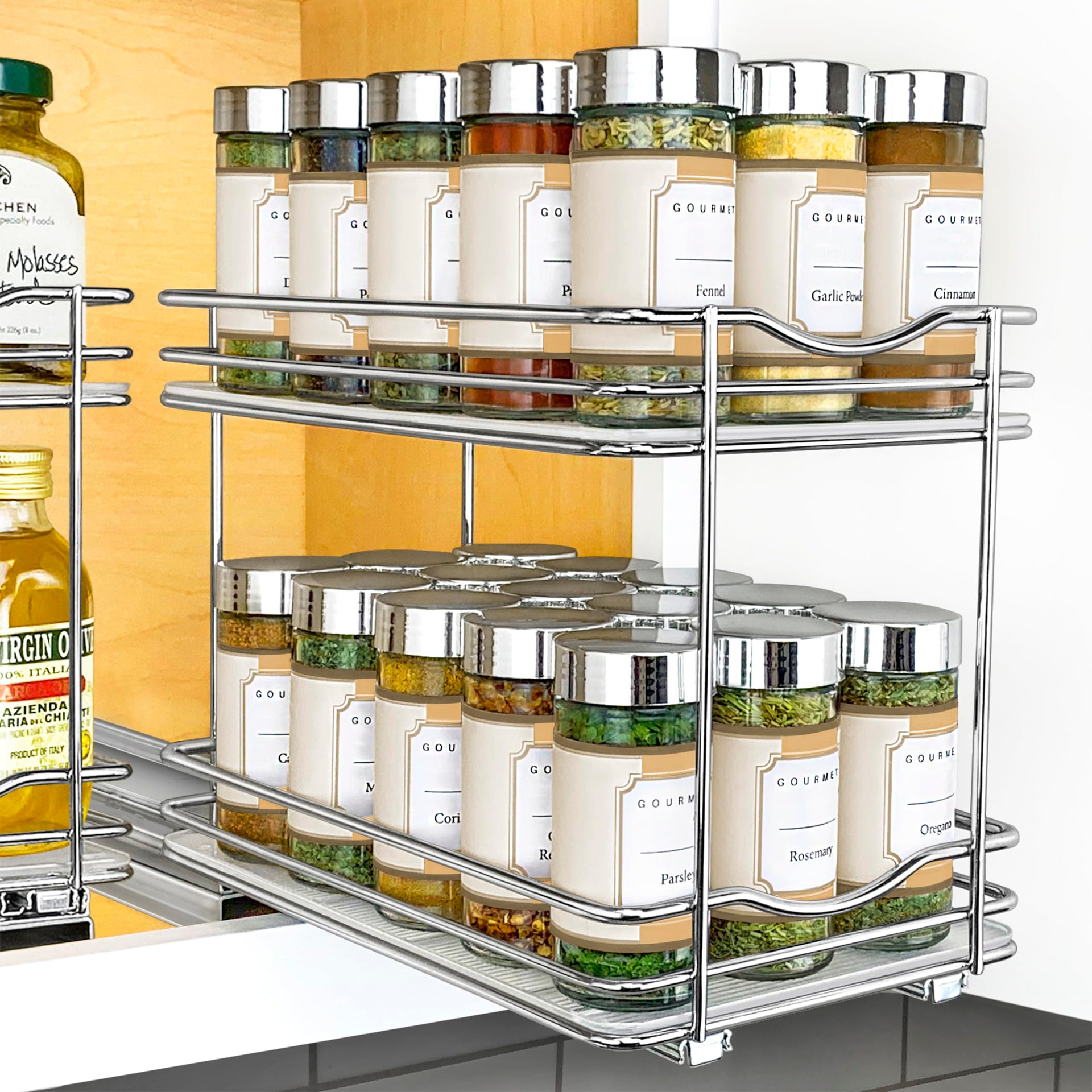 Pull Out Spice Organization for Cabinets