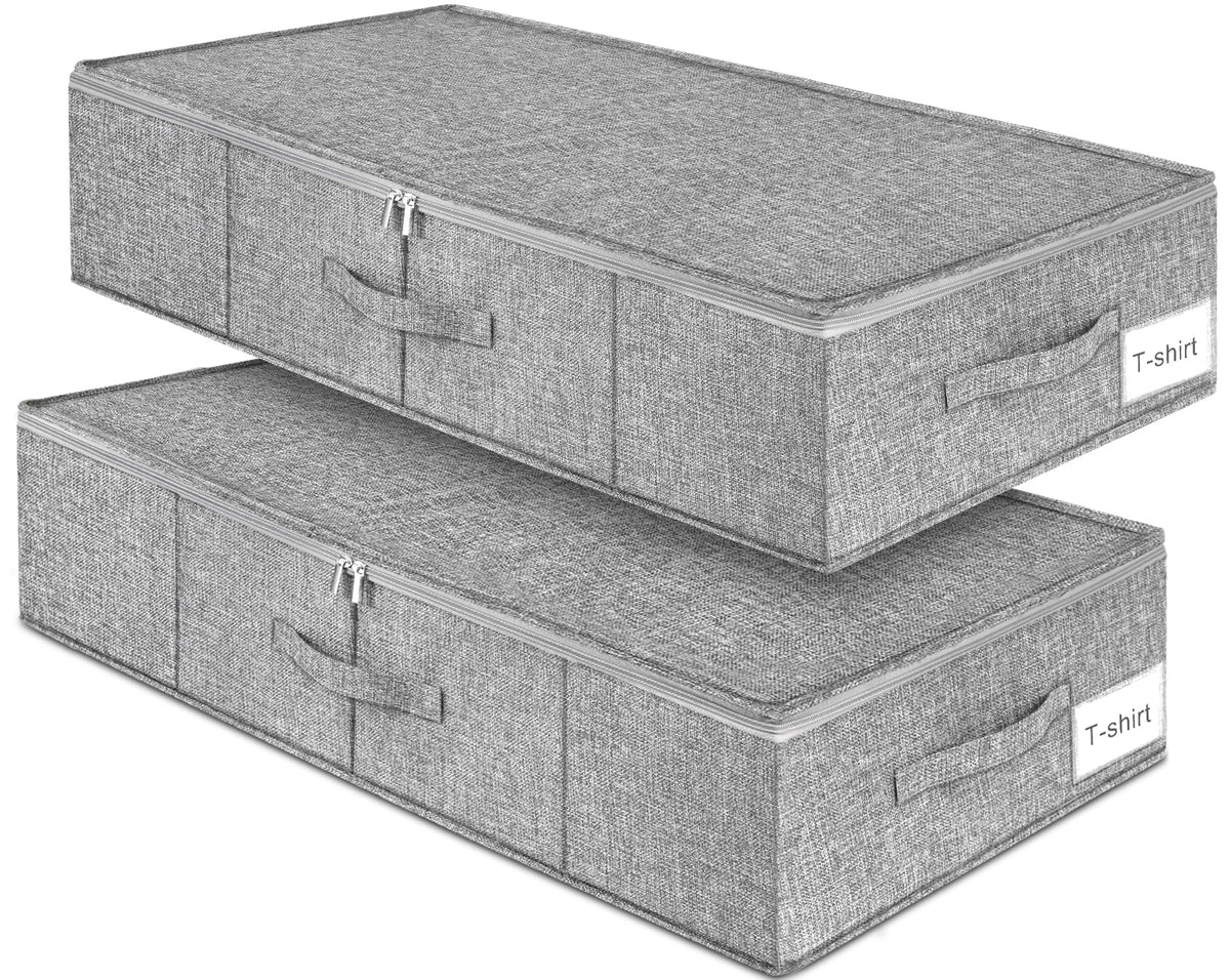 6.7 in Tall Sturdy Under Bed Storage Container with Lid (2 Count)