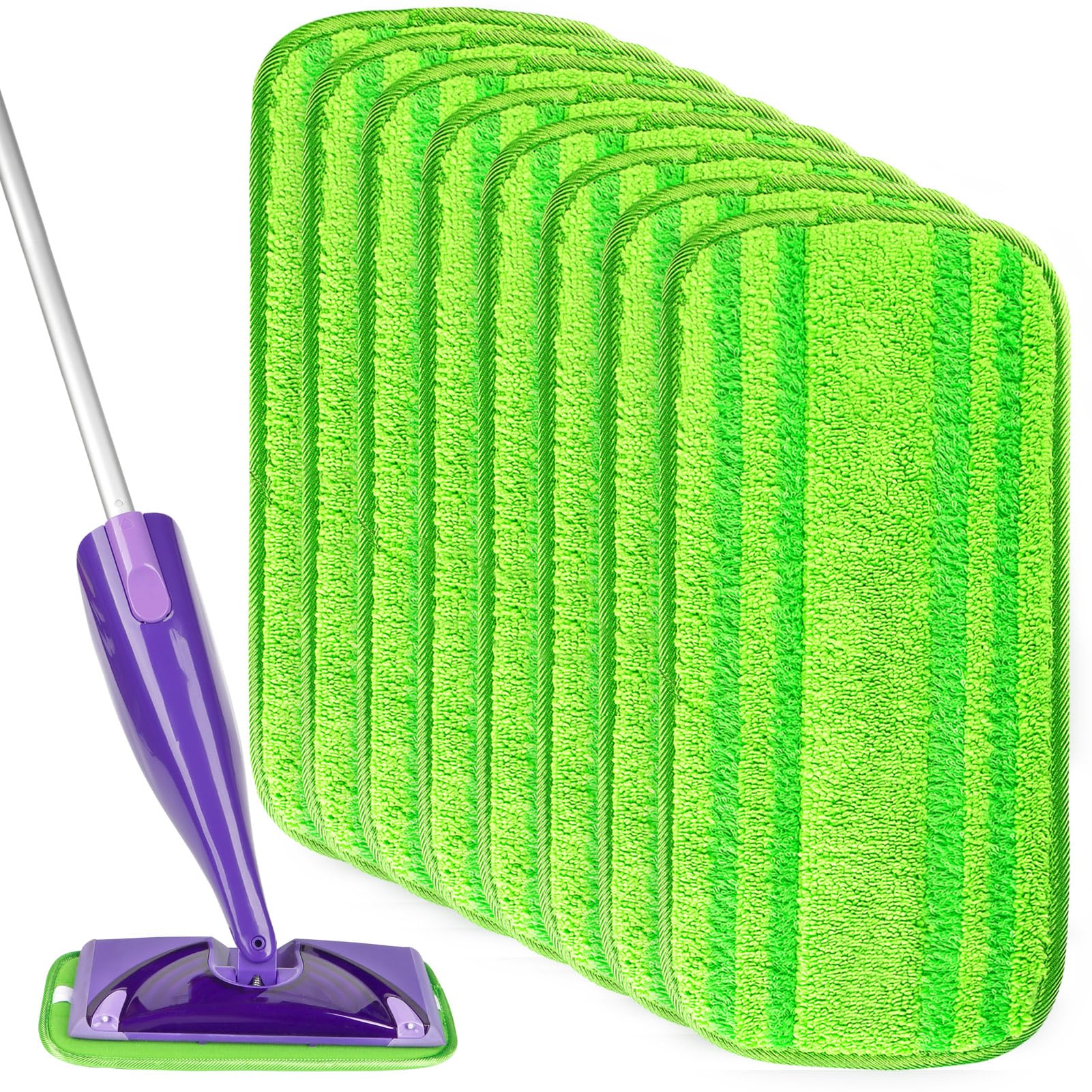 Microfiber Mop Pads Compatible with Swiffer Wet Jet (8 Count)