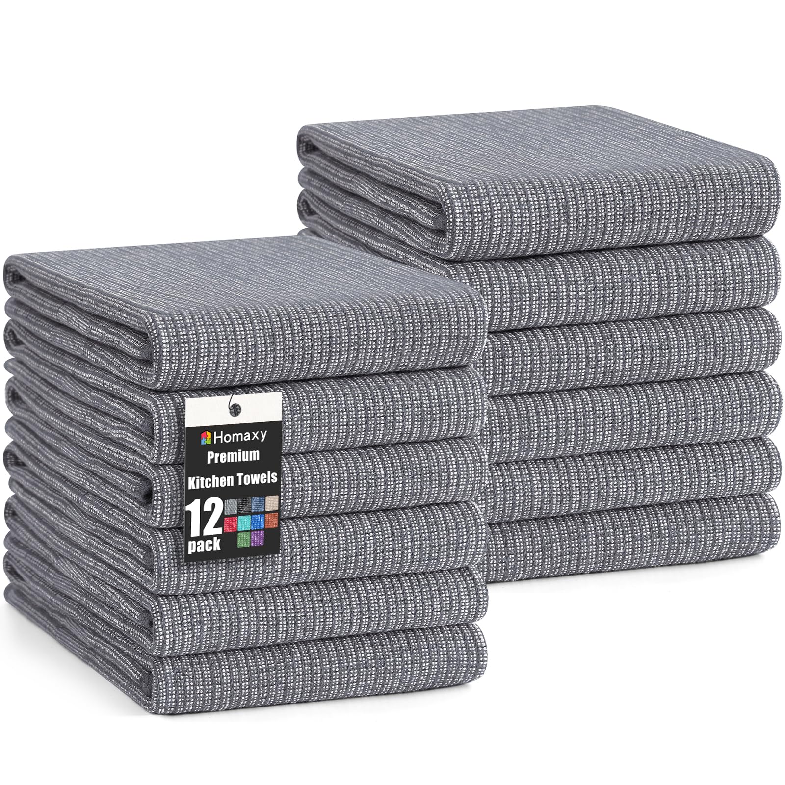 380 GSM Cotton Premium Kitchen Towels 12 Pack (12 Count)