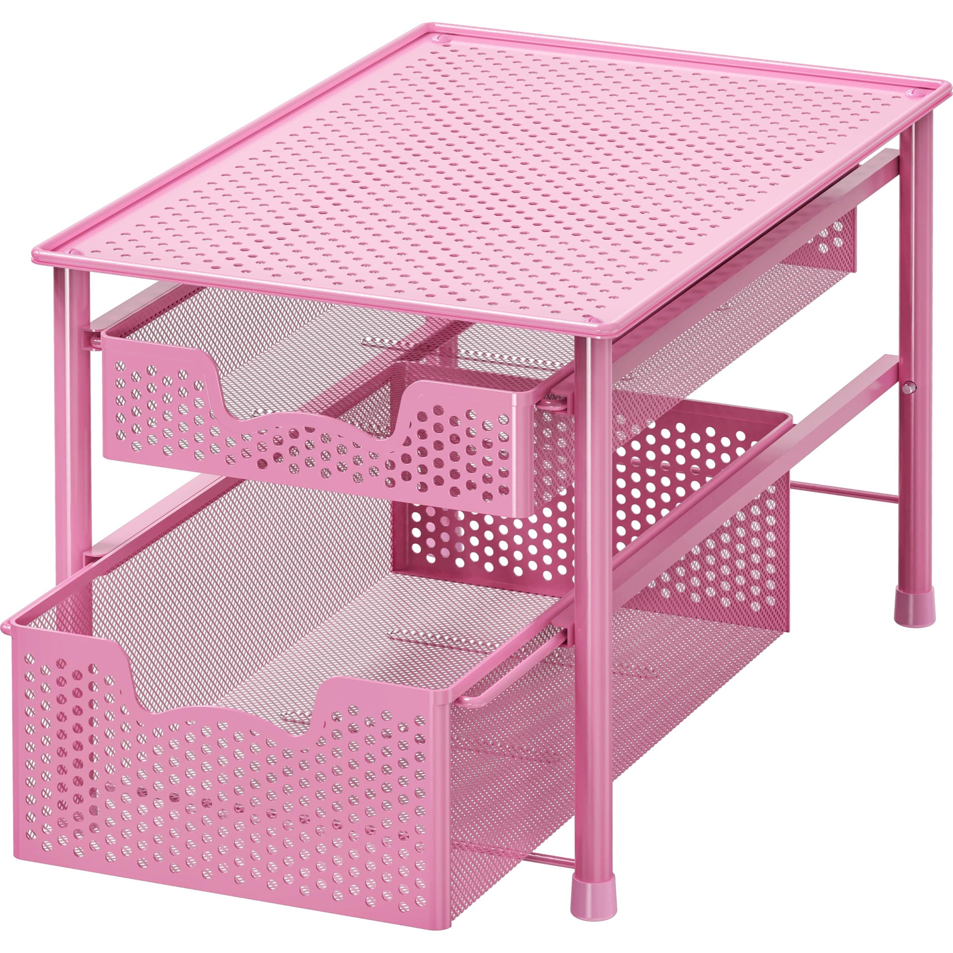 Stackable 2 Tier Sliding Basket Organizer Drawer