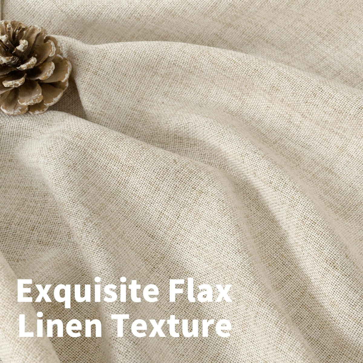 Short Linen Curtains 40 Inches Long for Kitchen Window 2 Panels (2 Count)