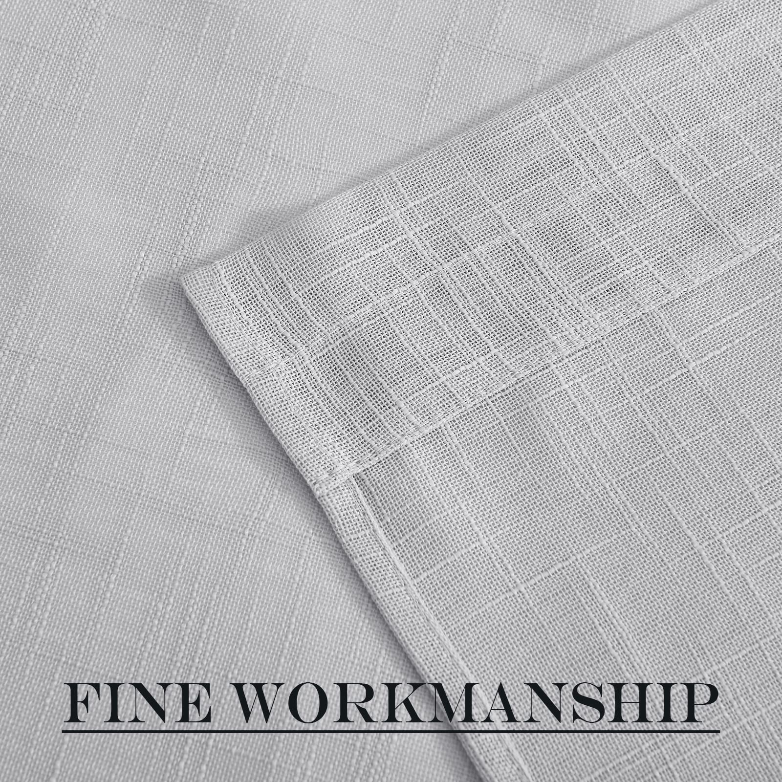 Light Grey Sheer French Door Curtain for Kitchen Half Window