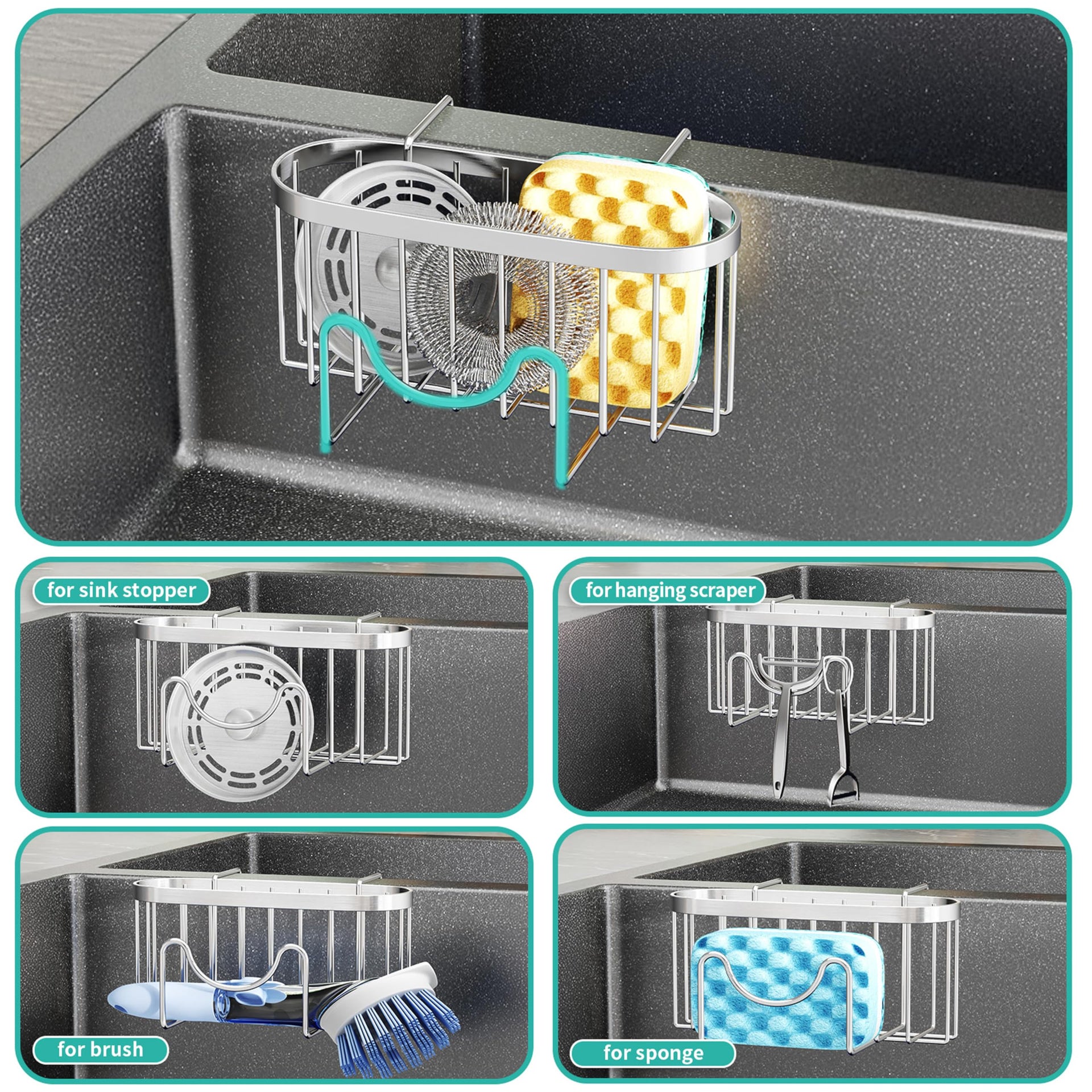 Sponge Holder for Kitchen Sink