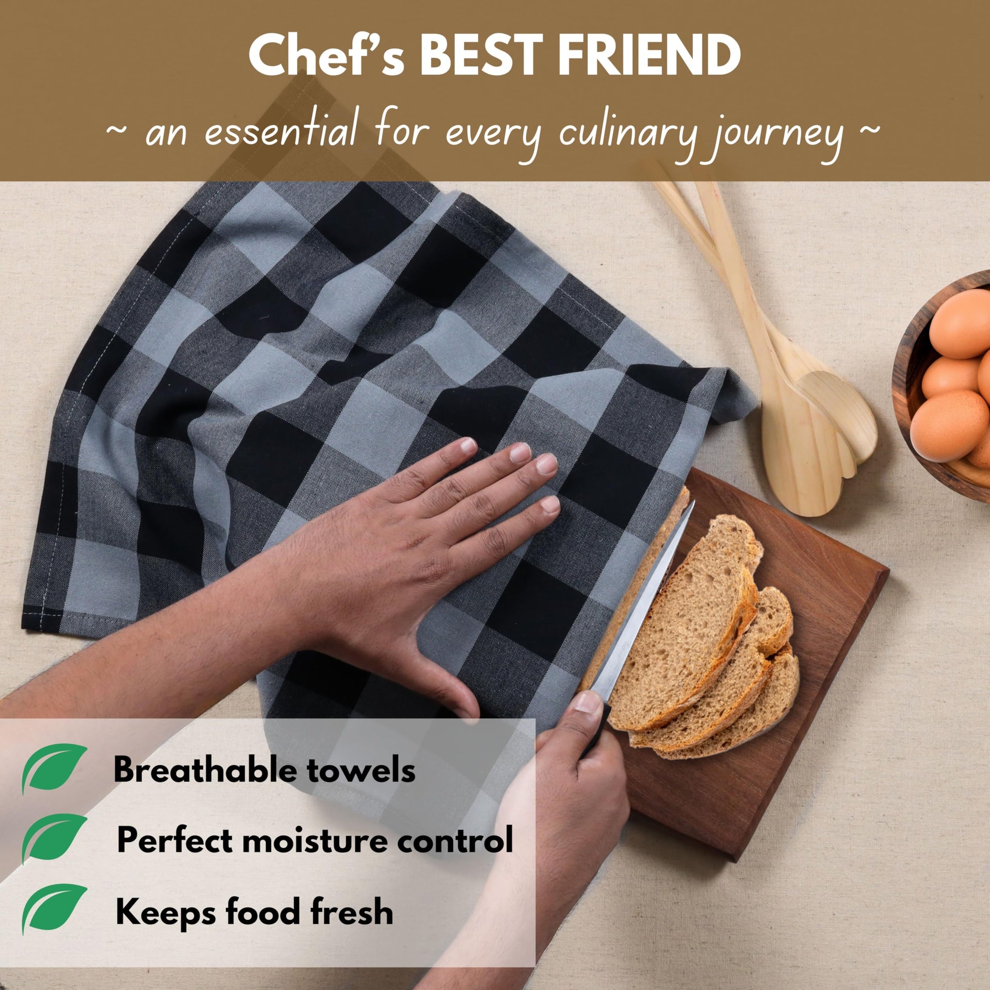 12 Pack Buffalo Check Kitchen Dish Towels (12 Count)
