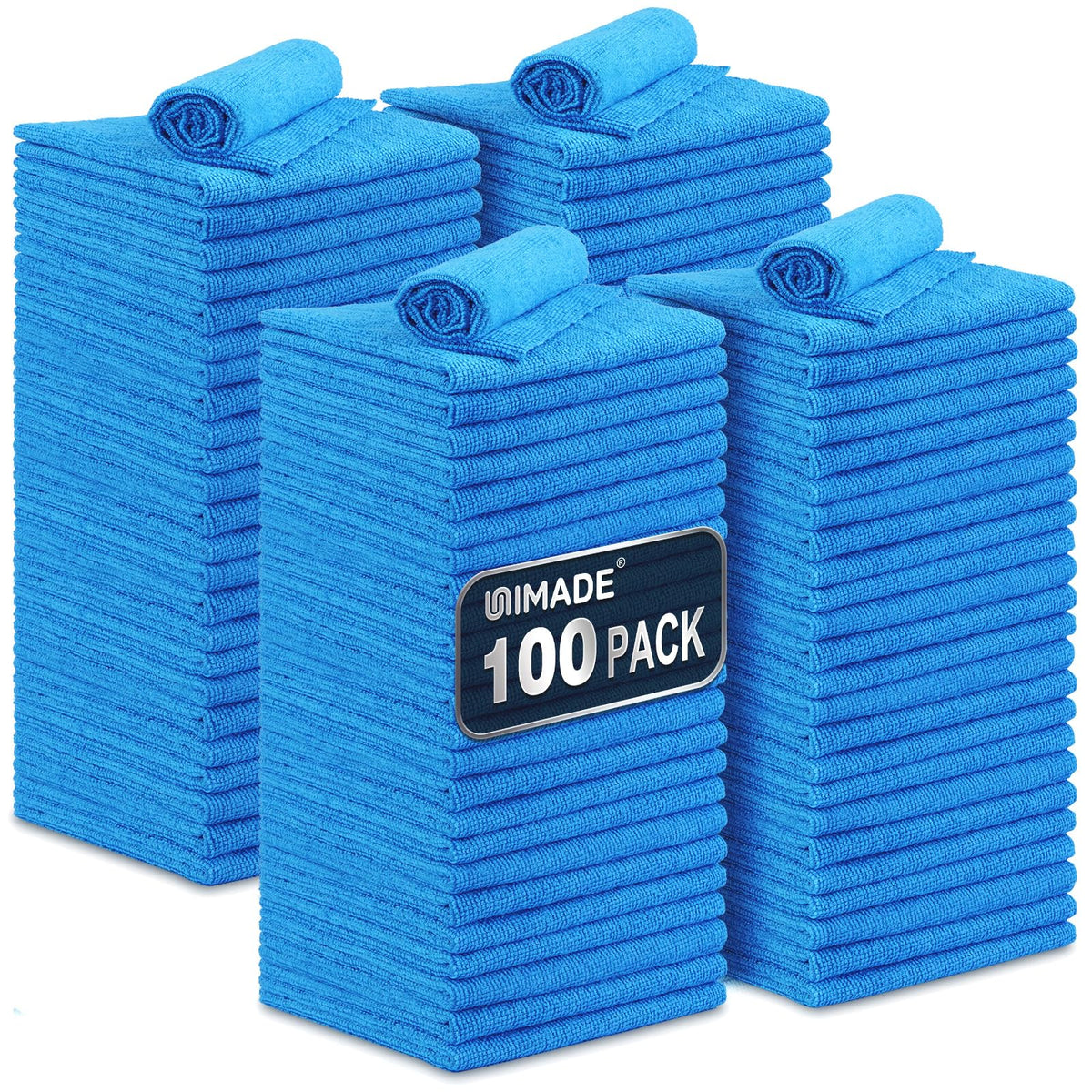 Shop Towels 100 Pack Commercial Grade Work Rags Microfiber Towels (100 Count)