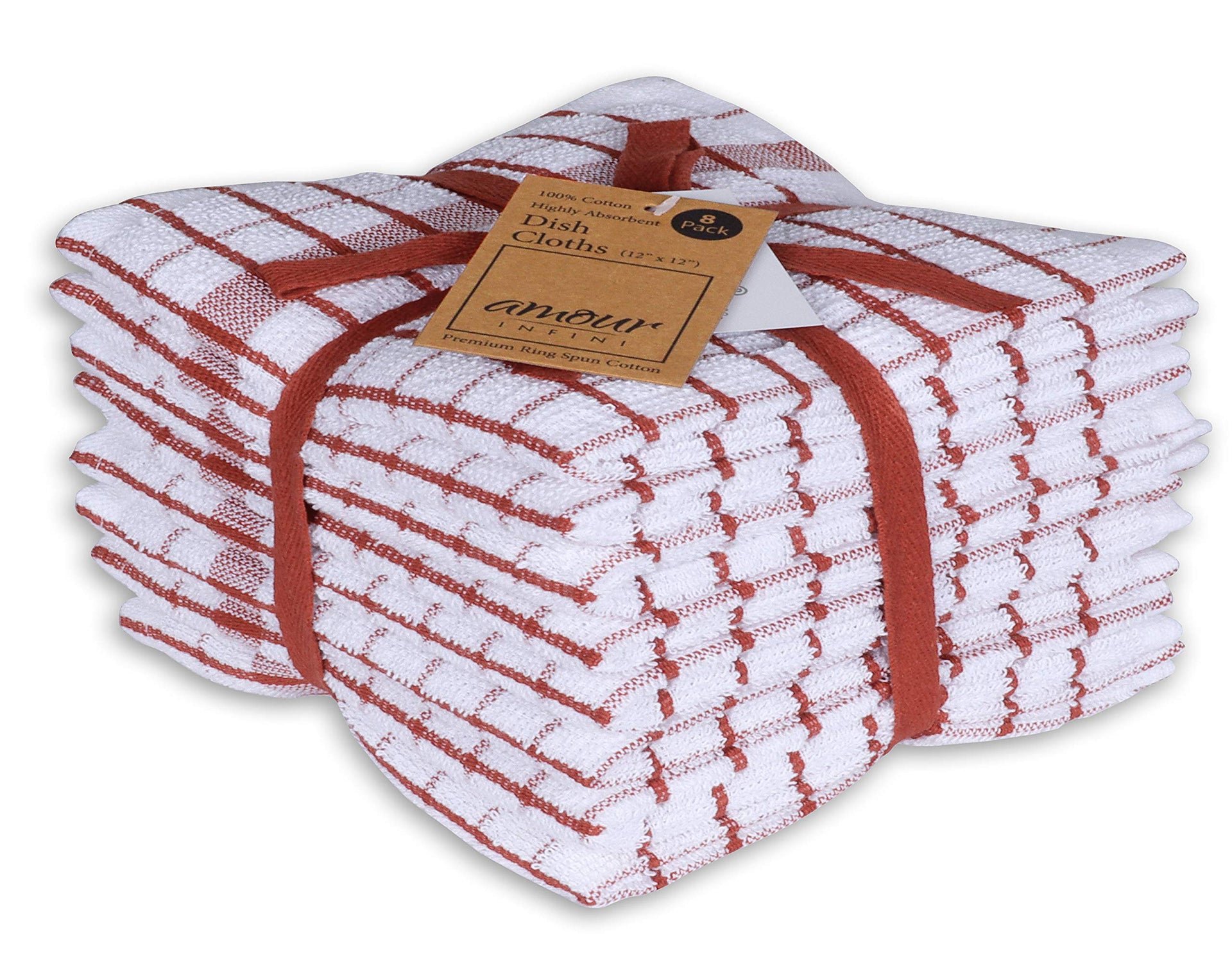 Kitchen Dish Cloths Set of 8 (8 Count)