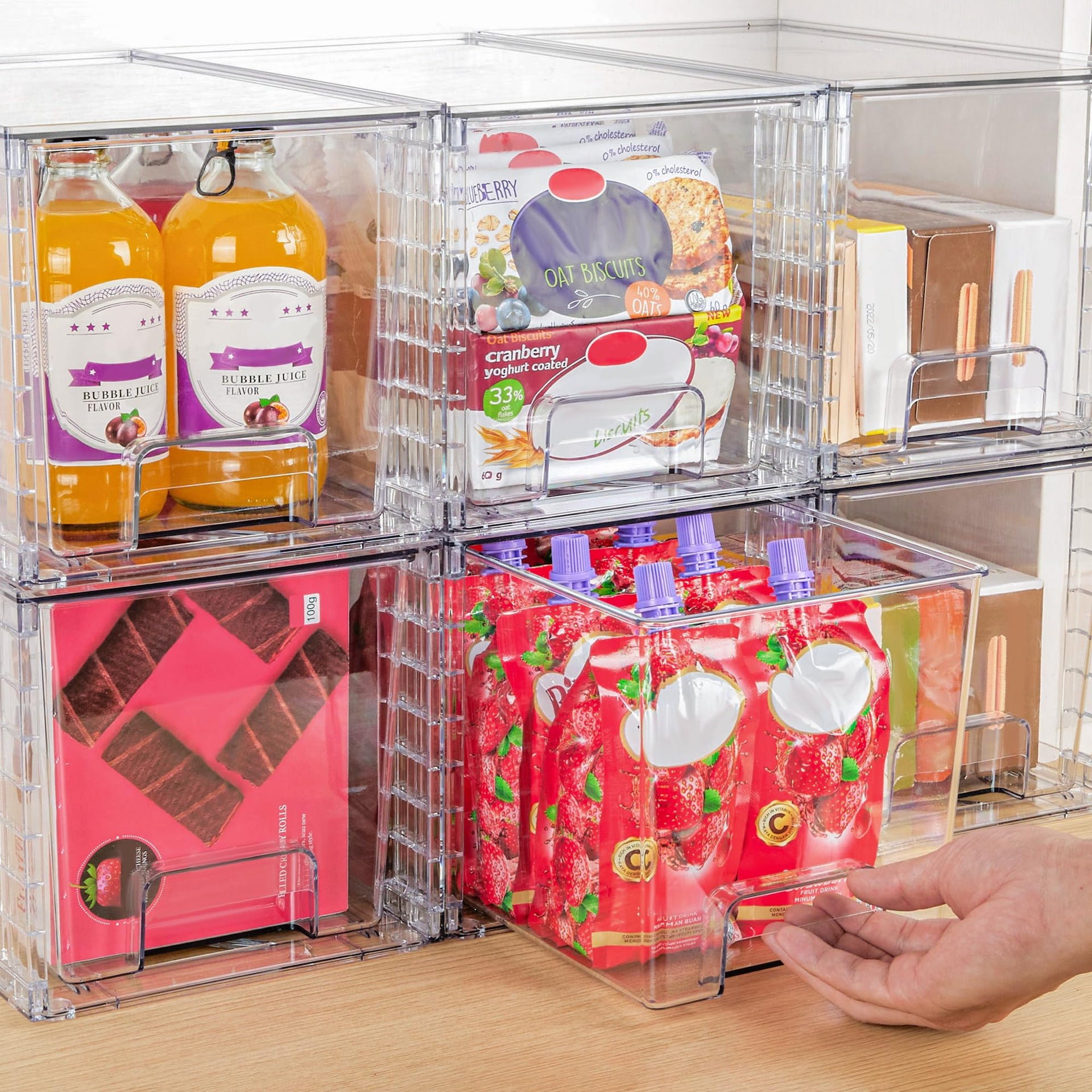 2 Pack Large Stackable Storage Drawers (2 Count)