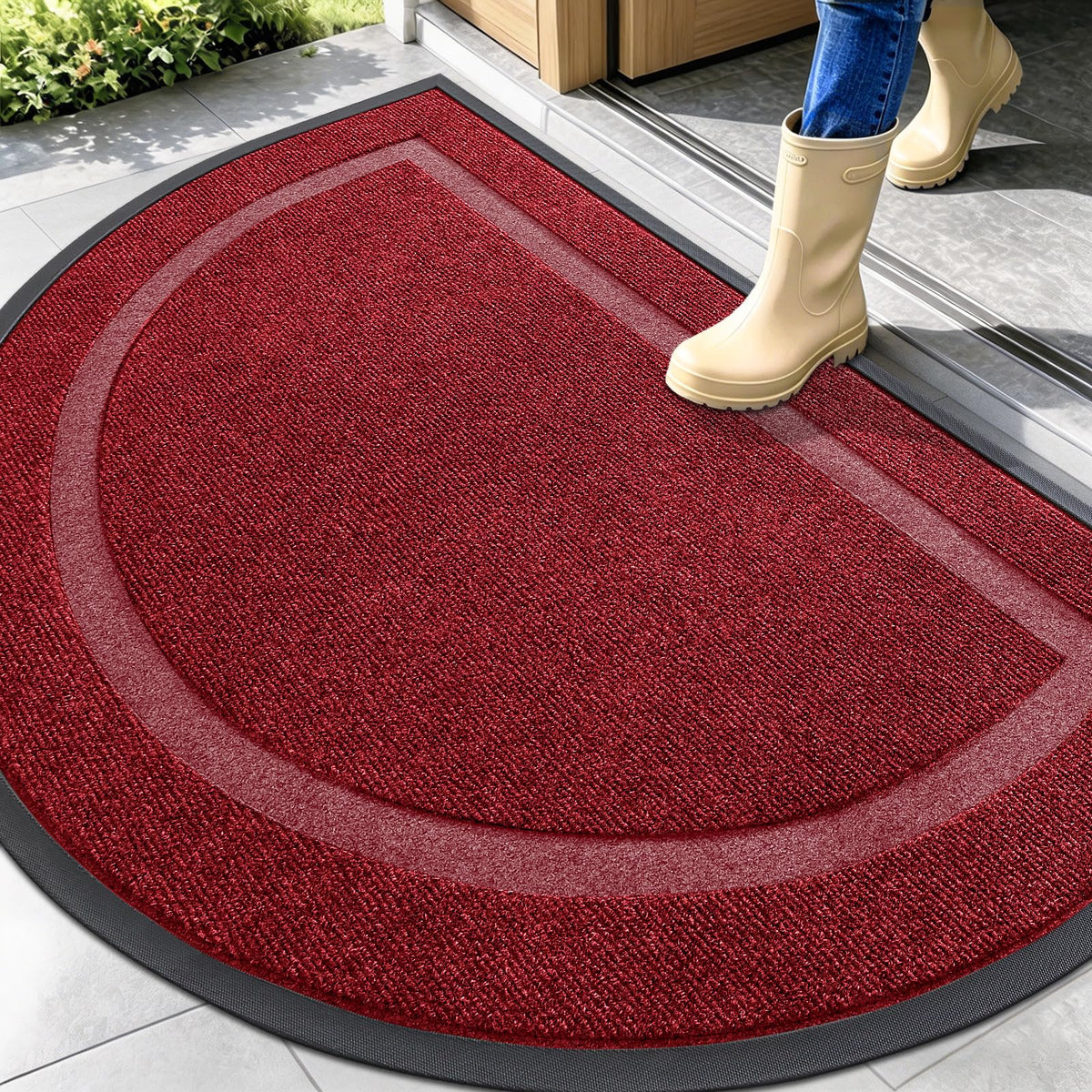 Half Circle Front Door Mat Outside 47x32 All (10.47 Sq Ft)