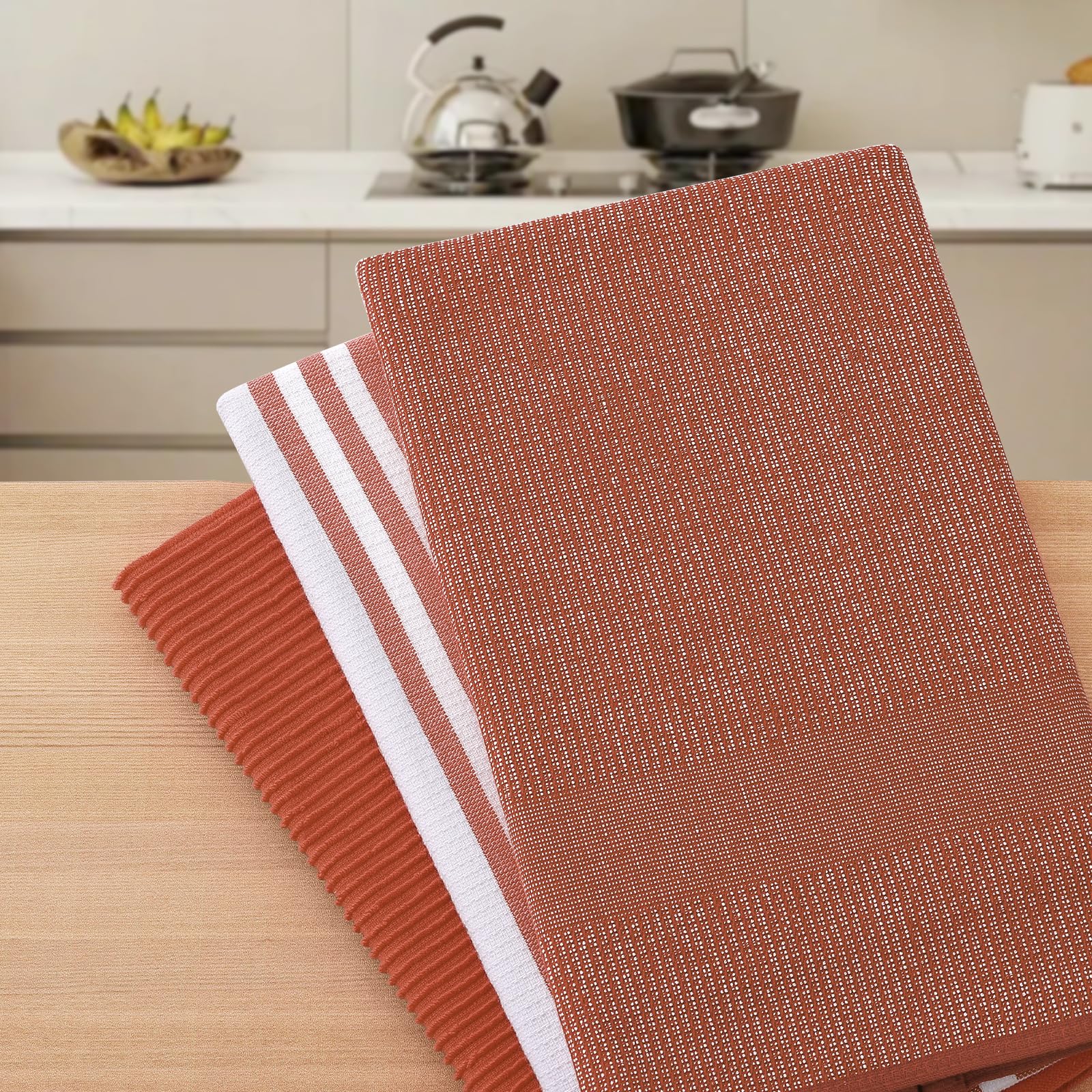 Cotton 380 GSM Premium Kitchen Towels (6 Count)