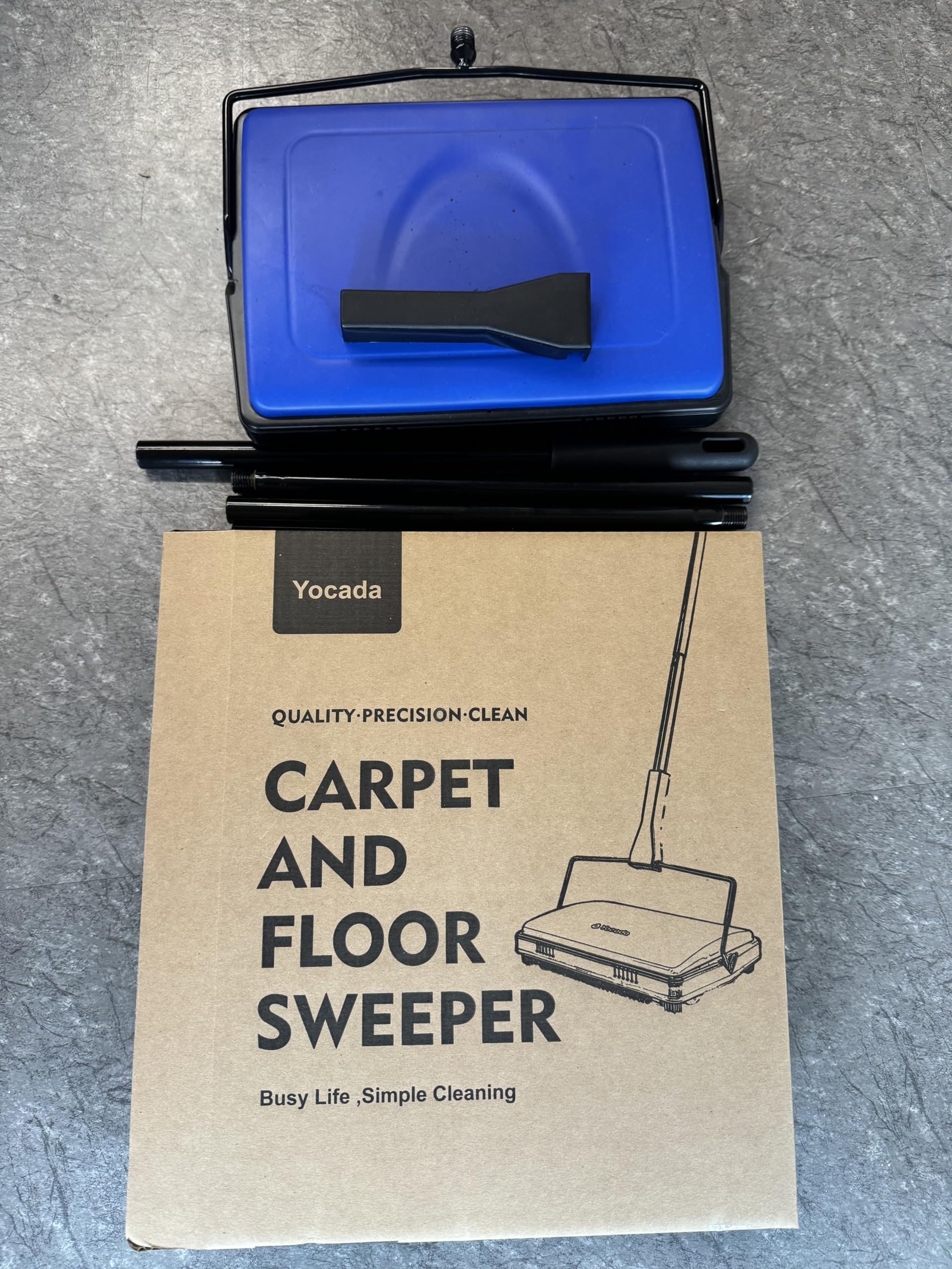 Manual Carpet Sweeper Cleaner Hand Push Non