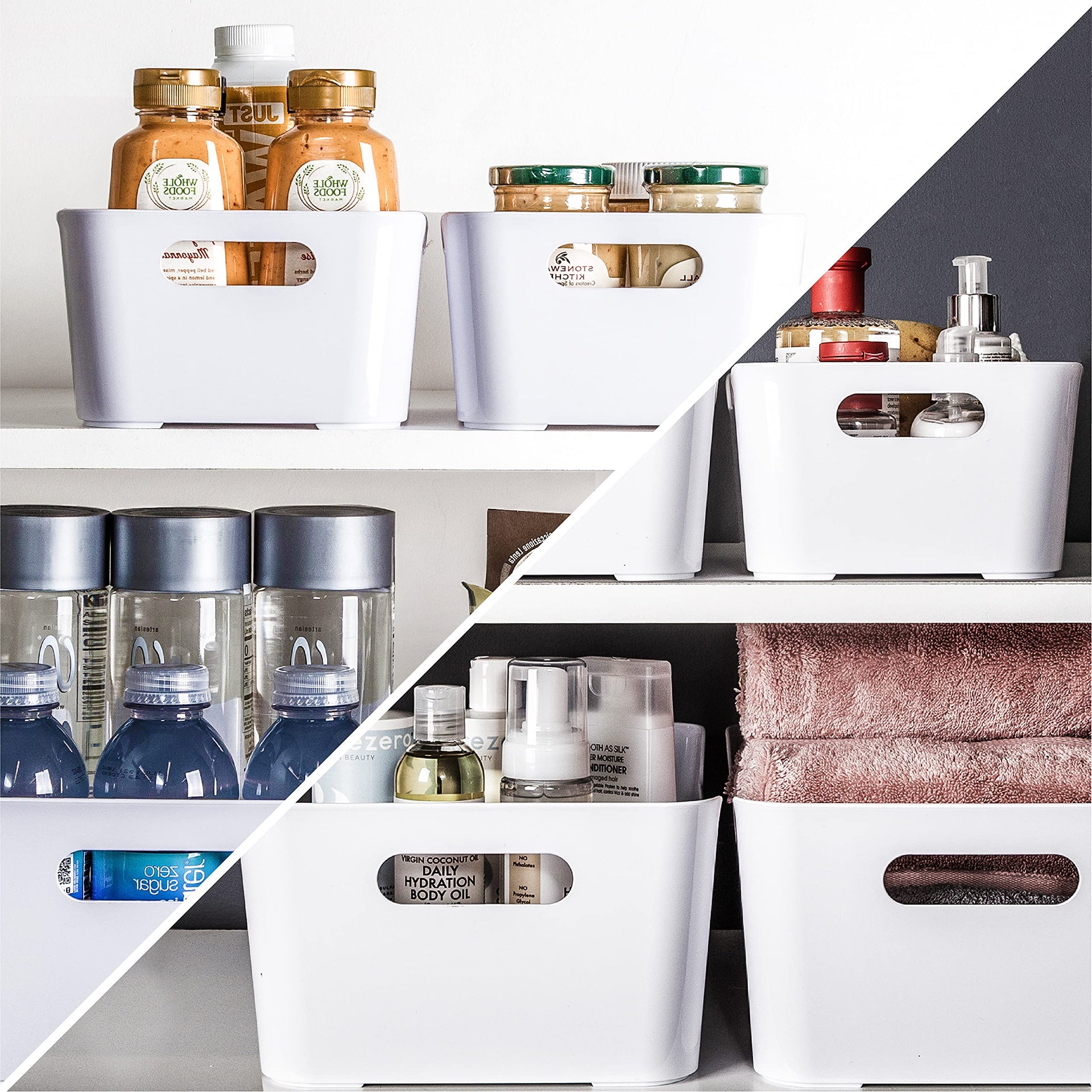Plastic Storage Bins (2 Count)