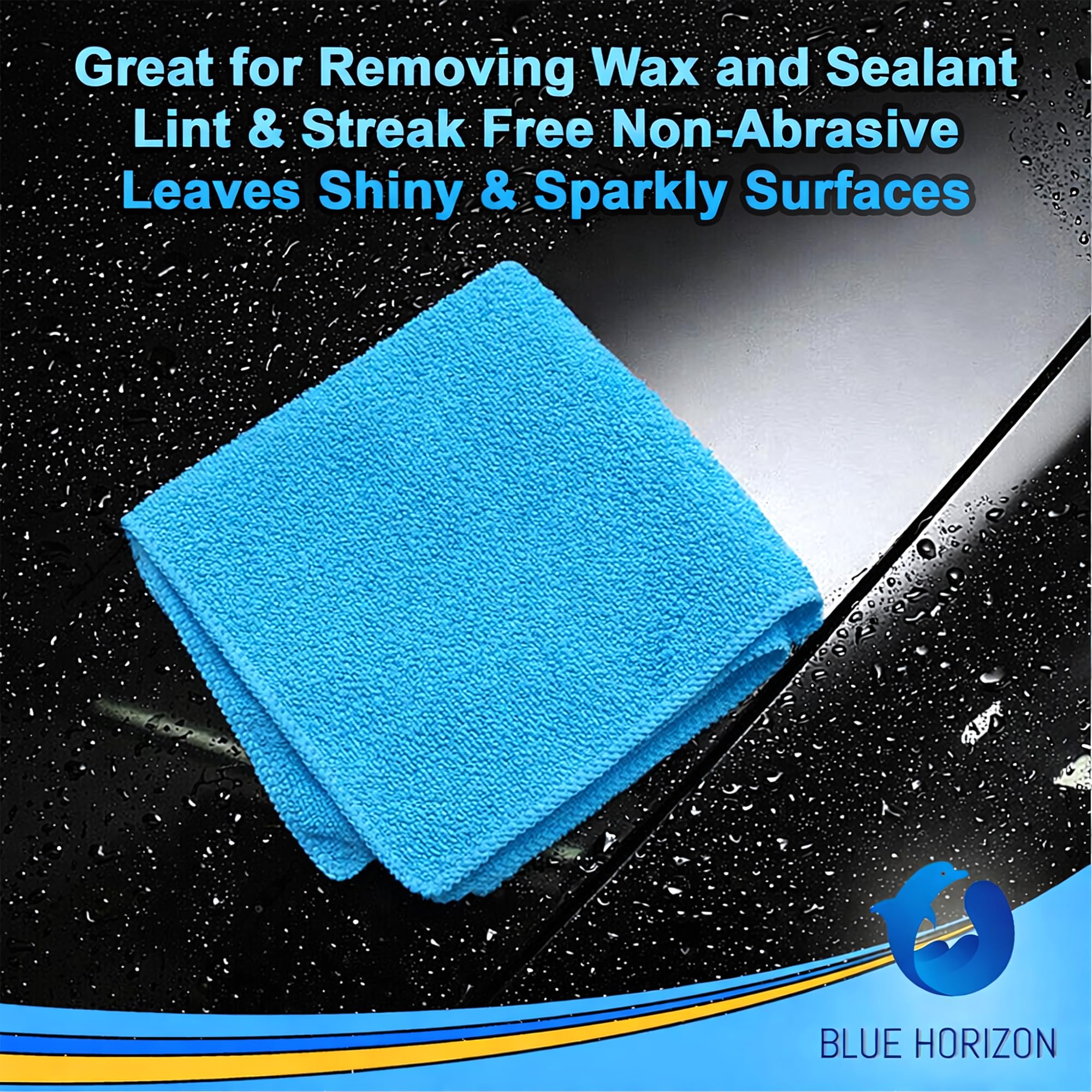 Blue Large Microfiber Cleaning Towels (36 Count)