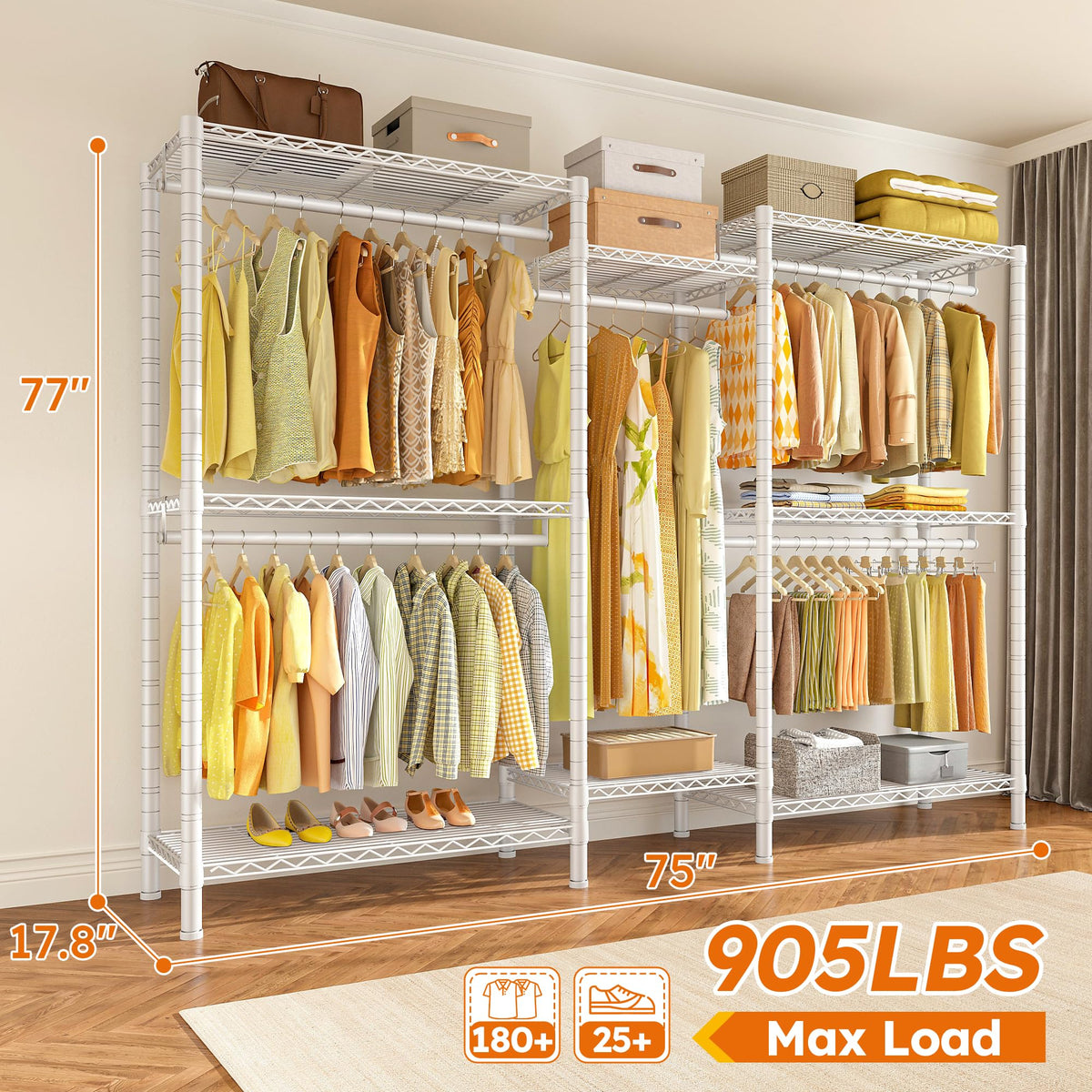 Clothes Rack Clothing Racks for Hanging Clothes Heavy Duty