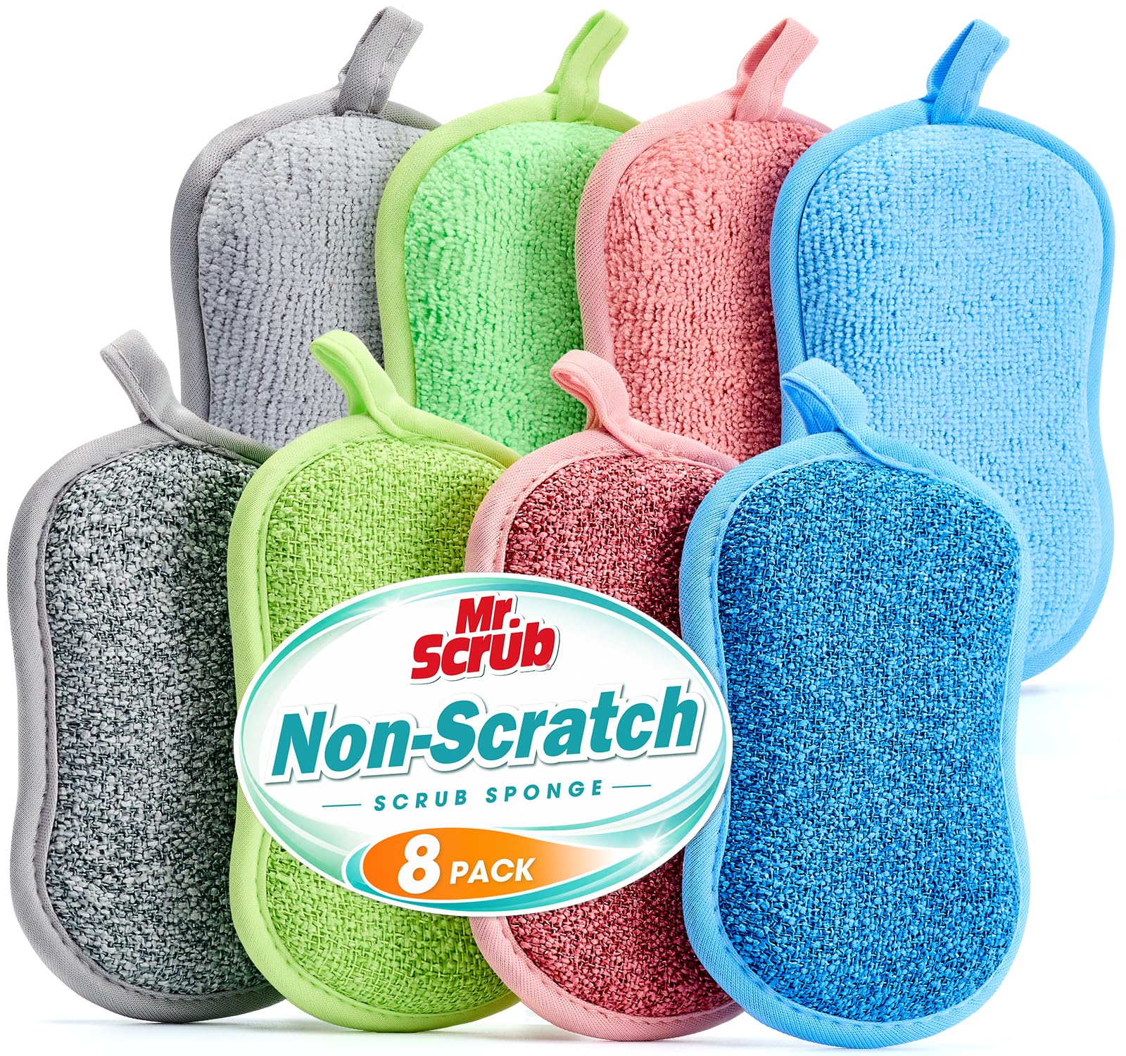 Sponges Kitchen Dish Sponge for Washing Dishes Cleaning Kitchen (8 Count)