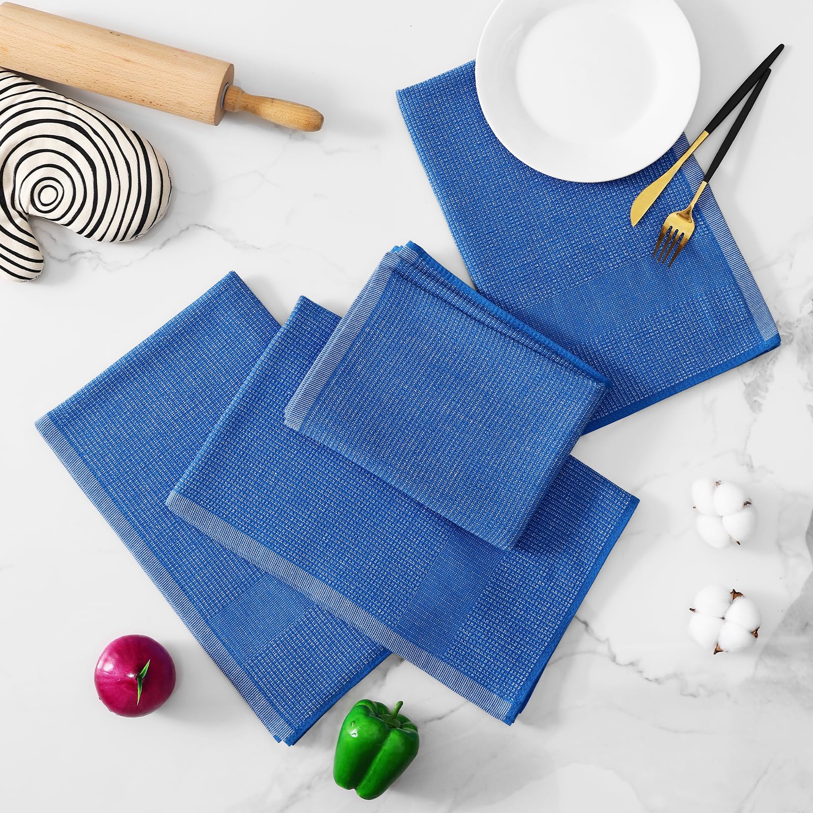 380 GSM Cotton Premium Kitchen Towels 8 Pack (8 Count)