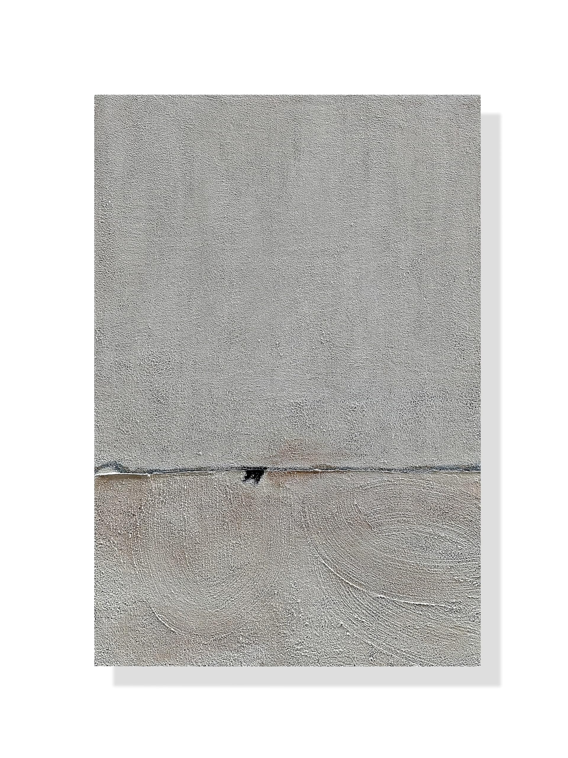 Hand painted Minimalist Black and White art canvas Abstract Oil painting 36x24 inch wall decorative art