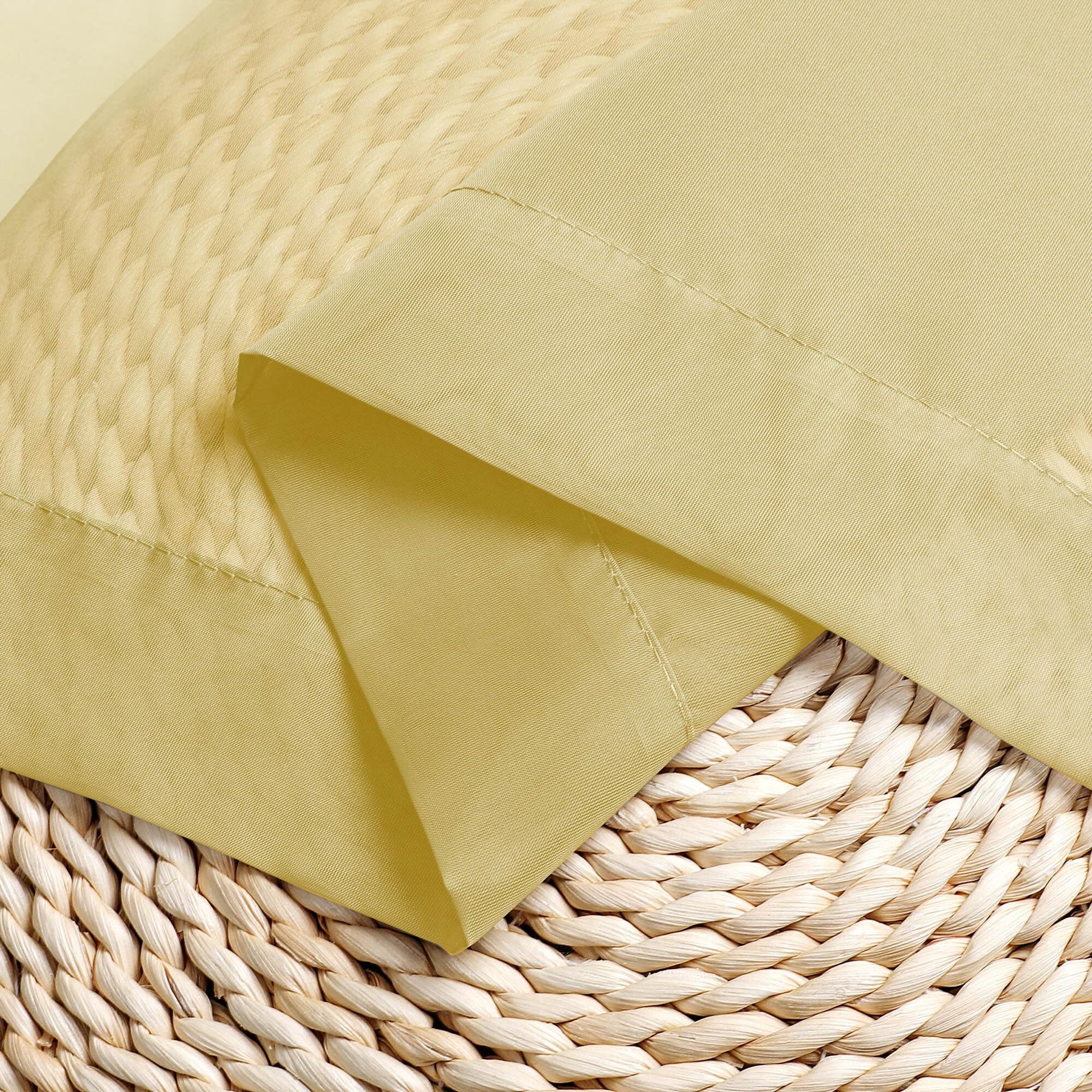Mustard Yellow Sheer Curtains 45 Inches Long (2 Count)