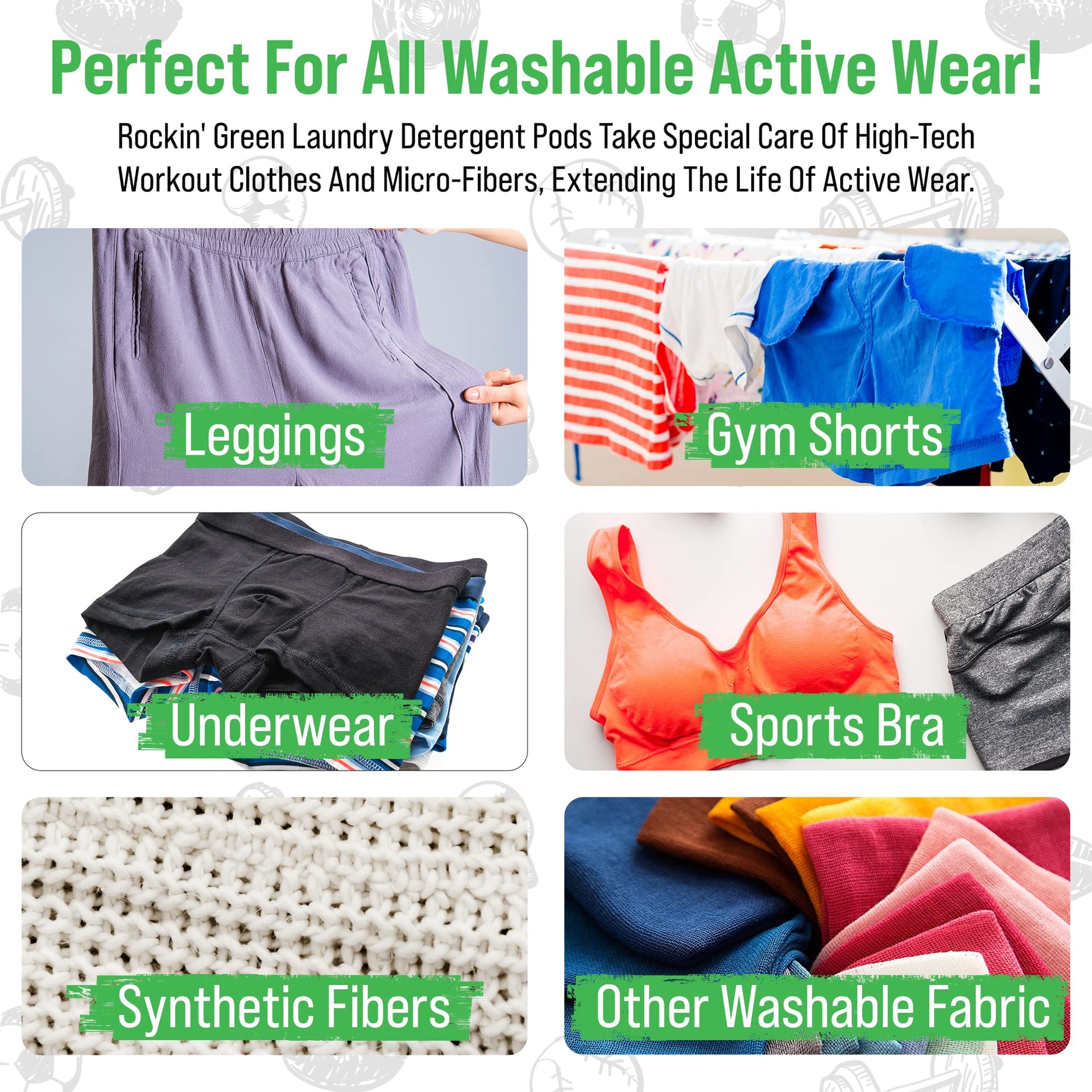 Active Wear Detergent Pods For Sport Unscented 40 Loads (40 Count)