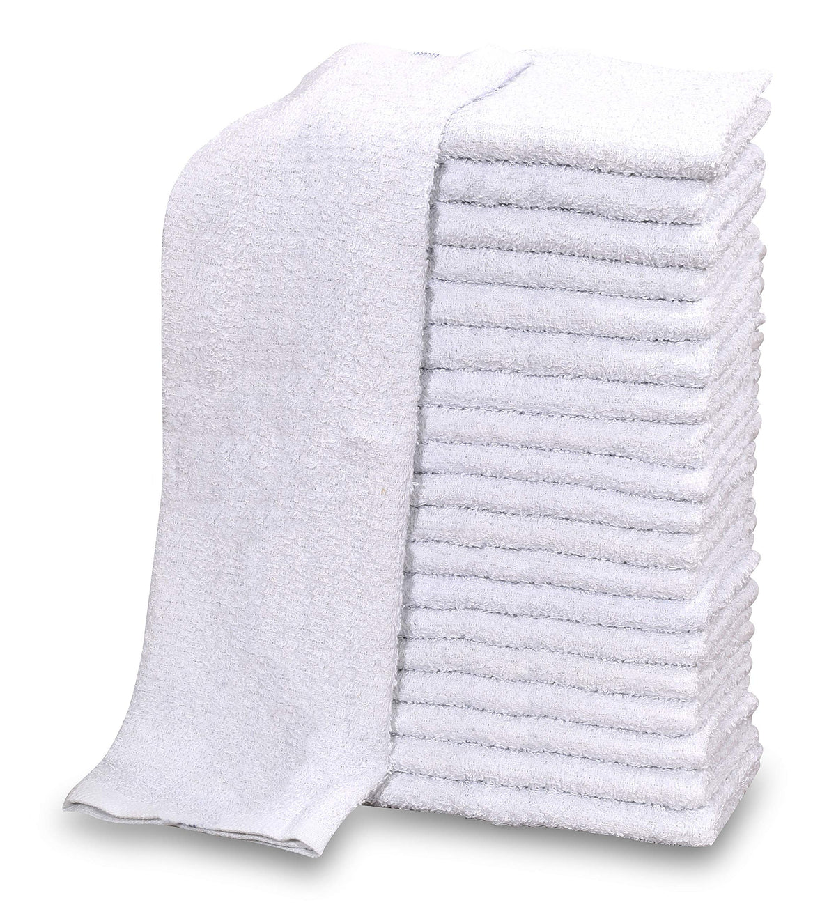60 PC New Cotton Blend White Restaurant Bar Mops Kitchen Towels 28oz (60 Count)