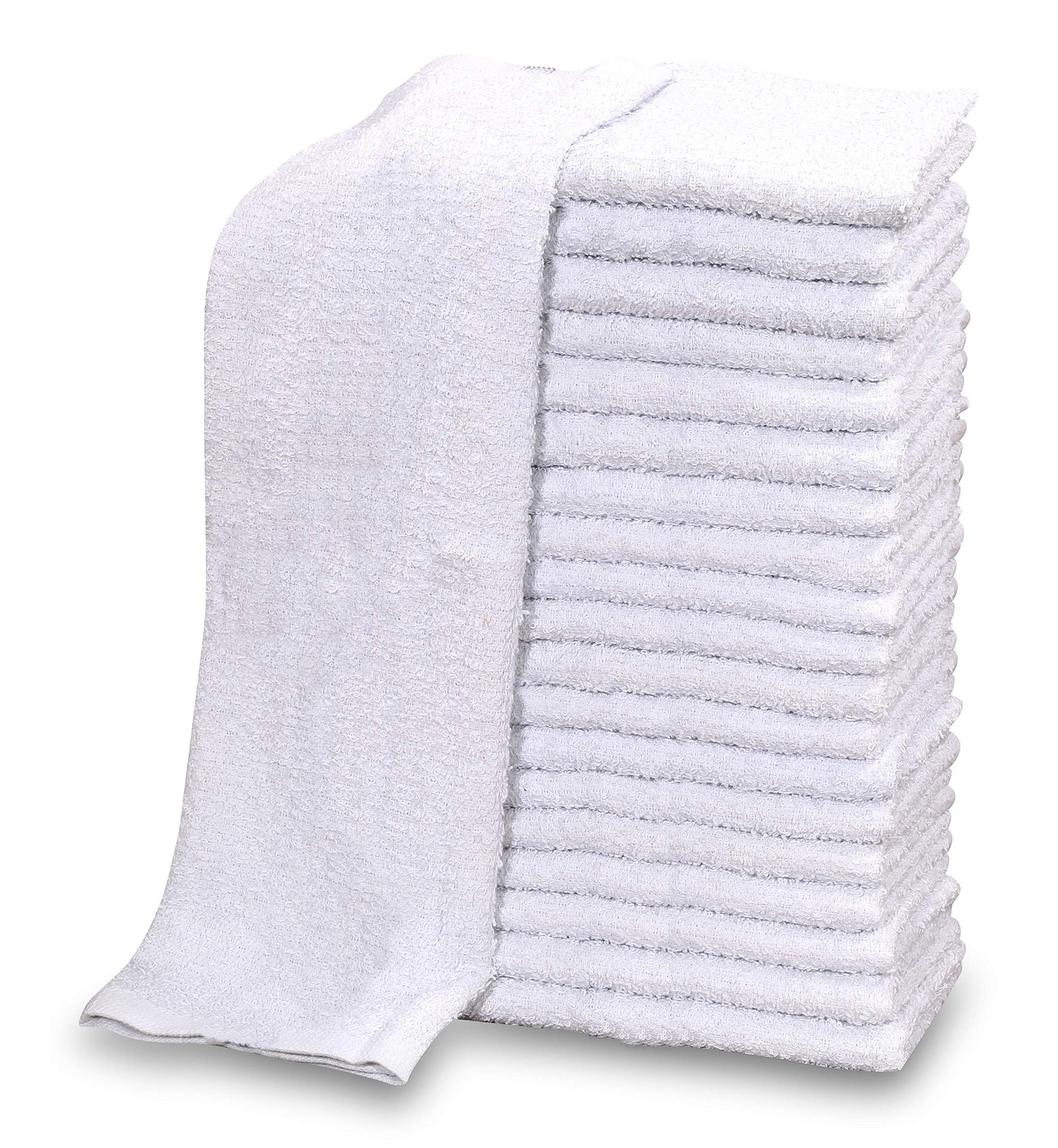 120 PC New Cotton Blend White Restaurant Bar Mops Kitchen Towels 28oz (120 Count)