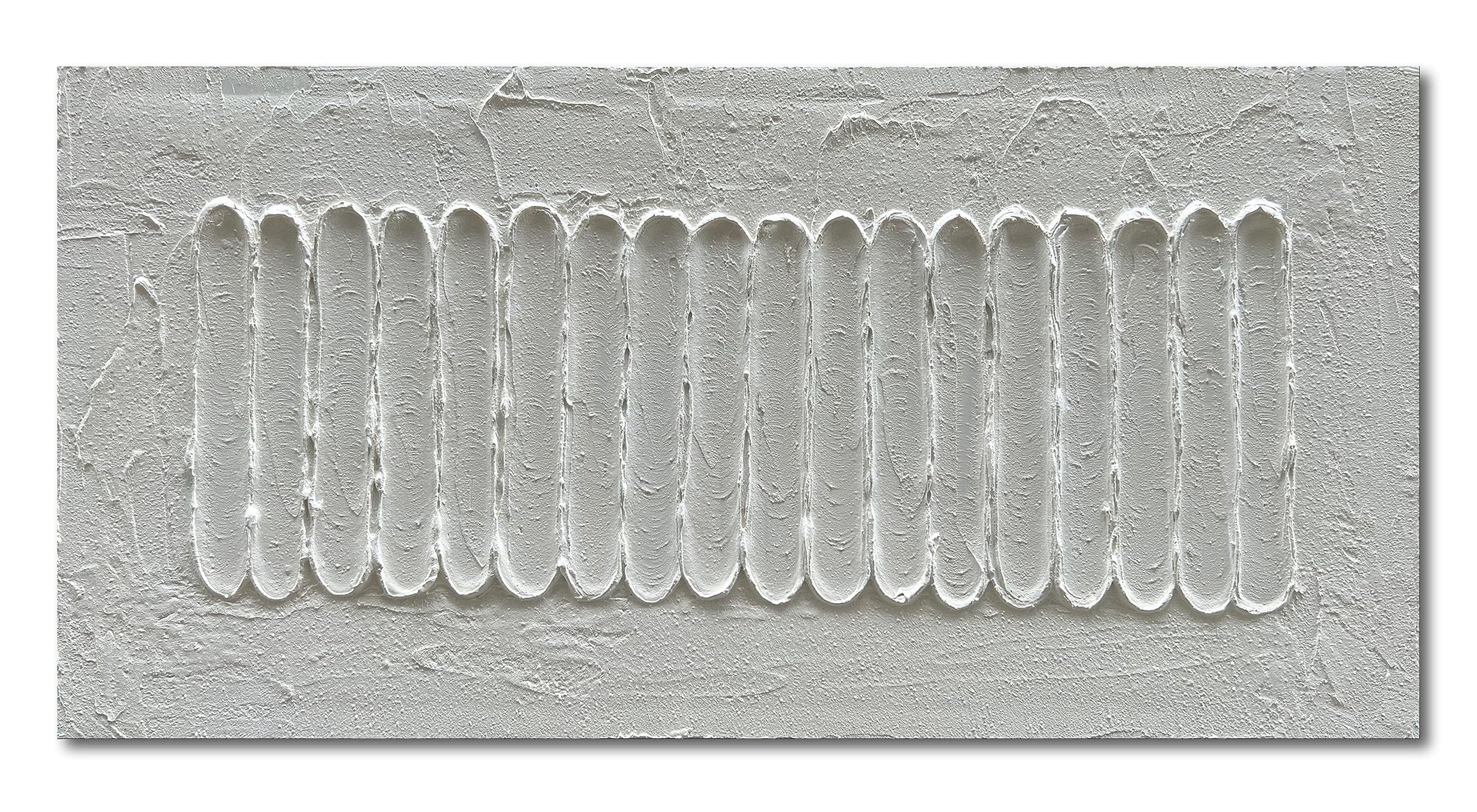 Art 24x48 Inch White Minimalist Abstract Oil Painting Home Wall Decor
