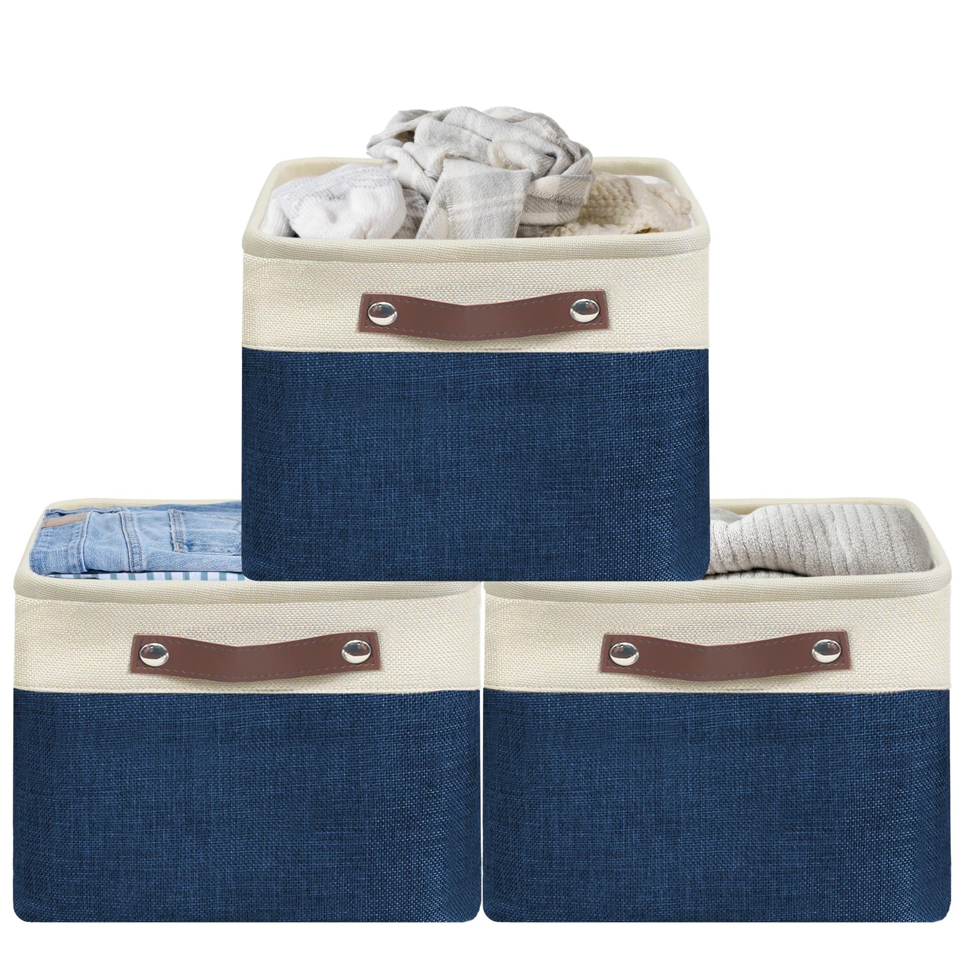 15" x 11" Large Fabric Storage Bin (3 Count)