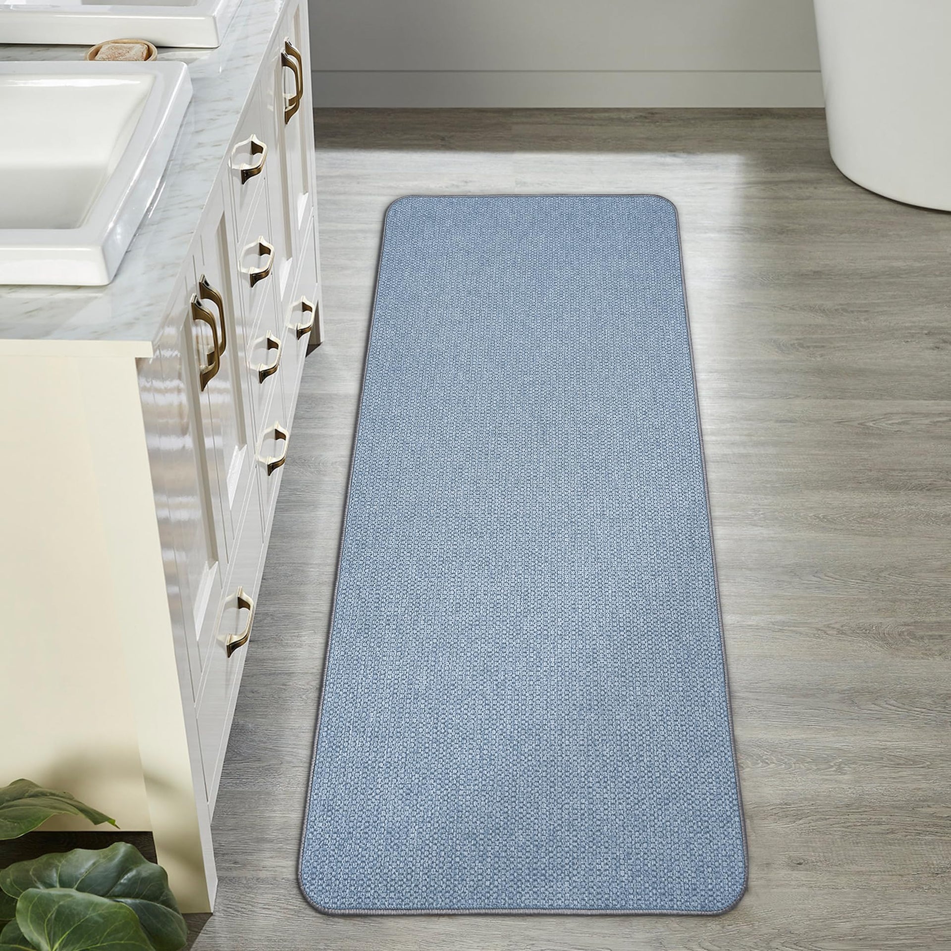 Bath Mat Ultra Thin Bathroom Runner Rugs (6.96 Sq Ft)