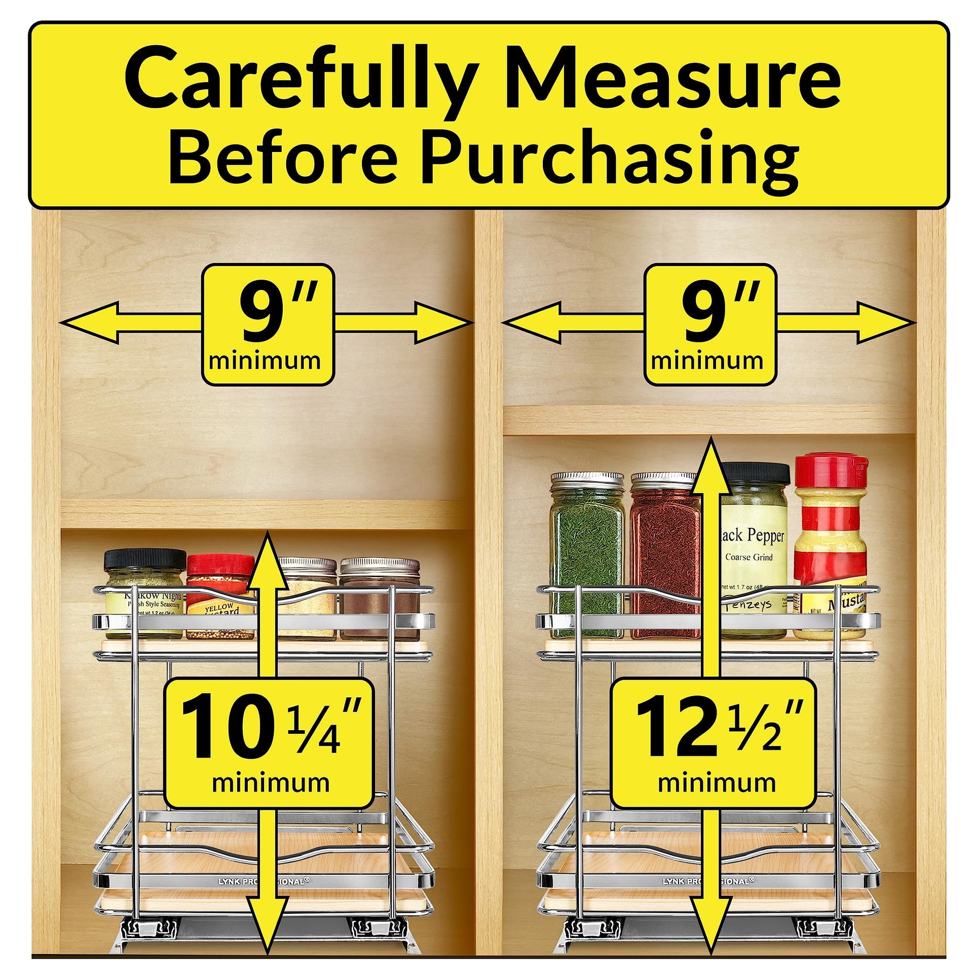 lite™ Pull Out Spice Organization for Cabinets