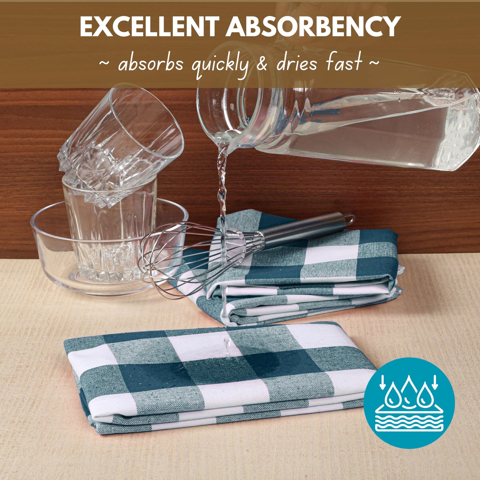 4 Pack Kitchen Towel with Hanging Loop 16x26 inches