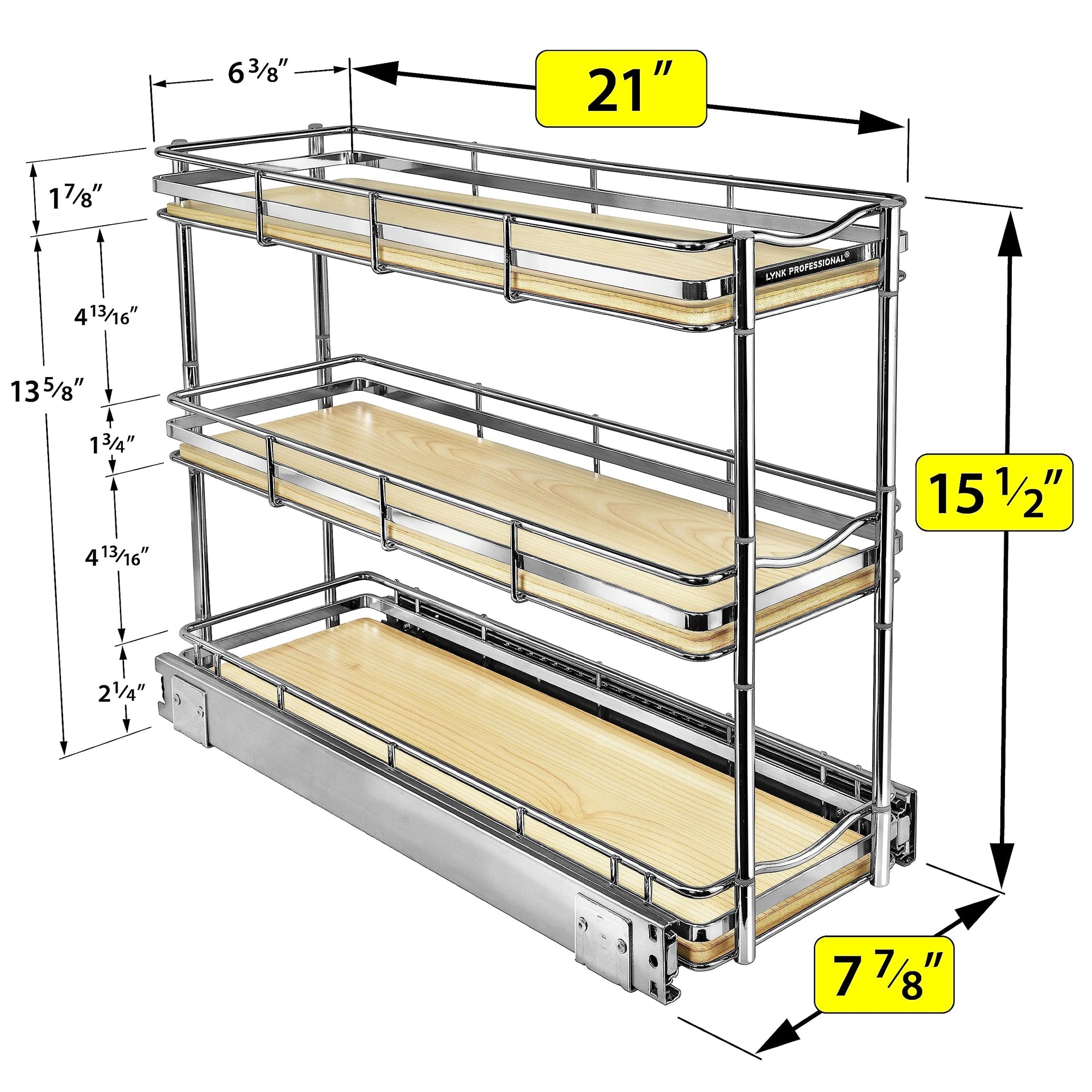 LYNK Élite 3 Tier Spice Rack Organizer Cabinet