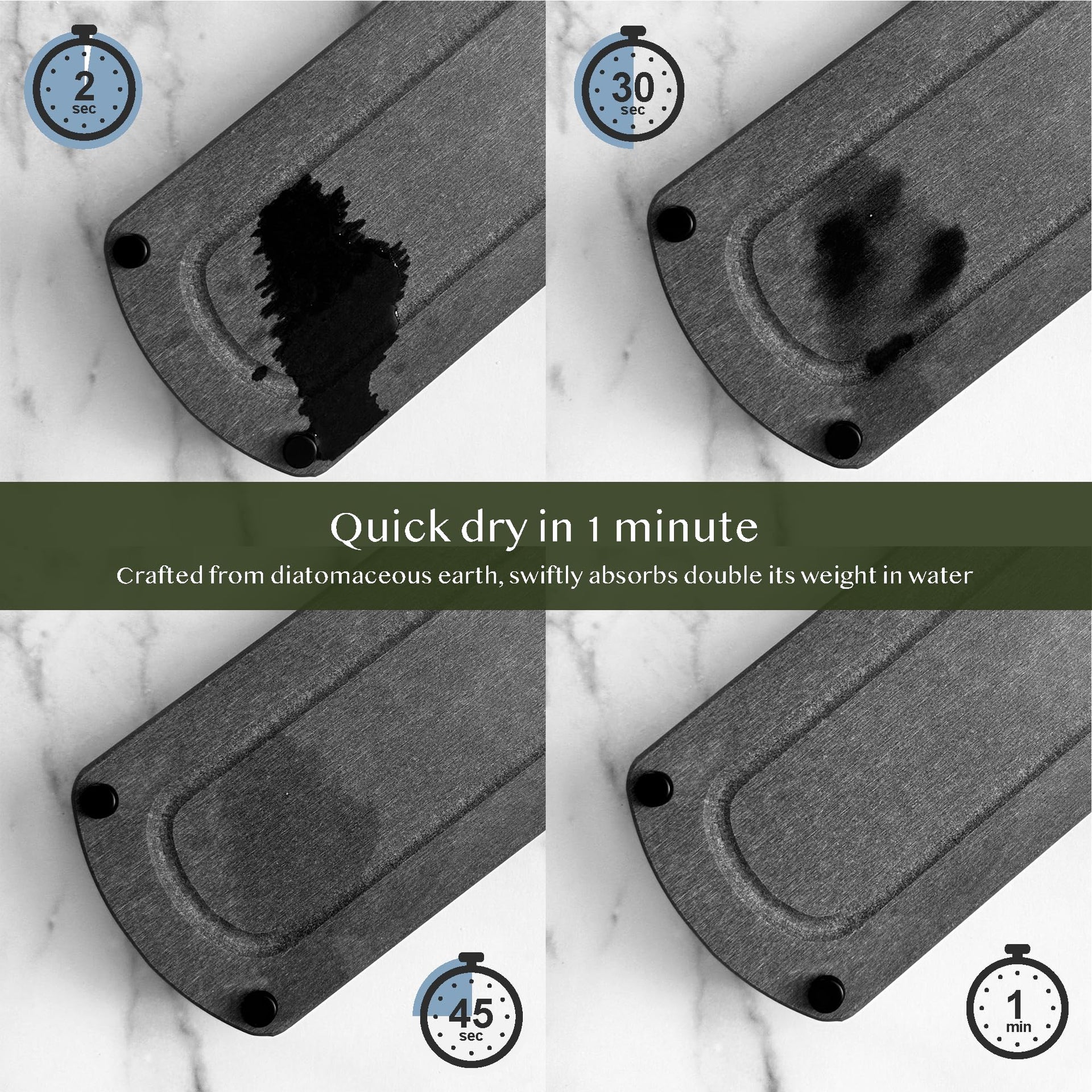 2PCS Absorbing Stone Soap Tray (2 Piece)