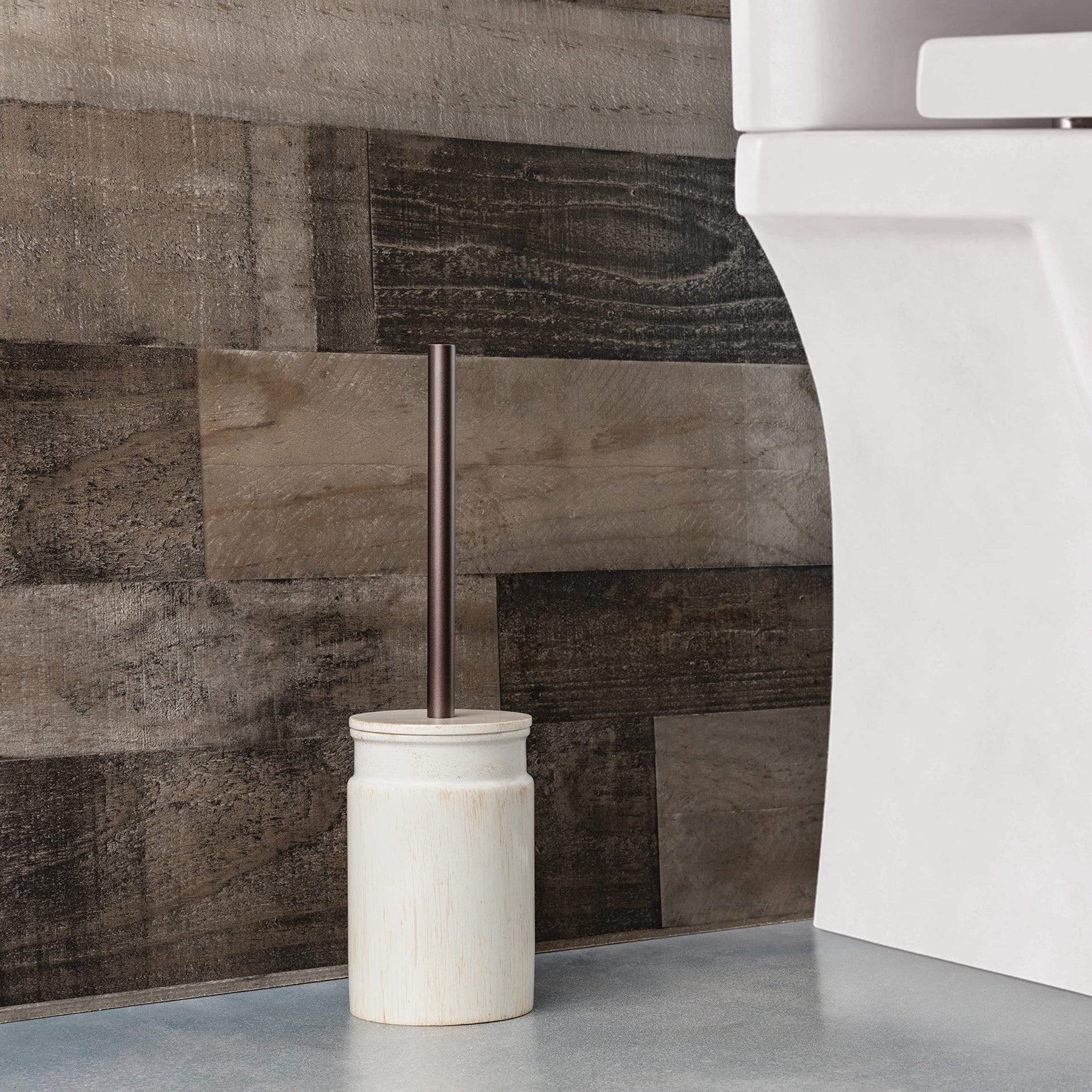 Rustic Luxe Toilet Brush and Holder Set