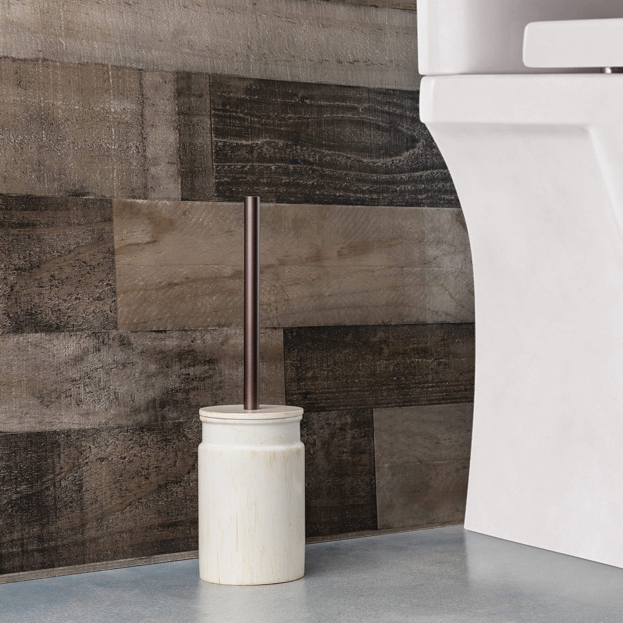 Rustic Luxe Toilet Brush and Holder Set