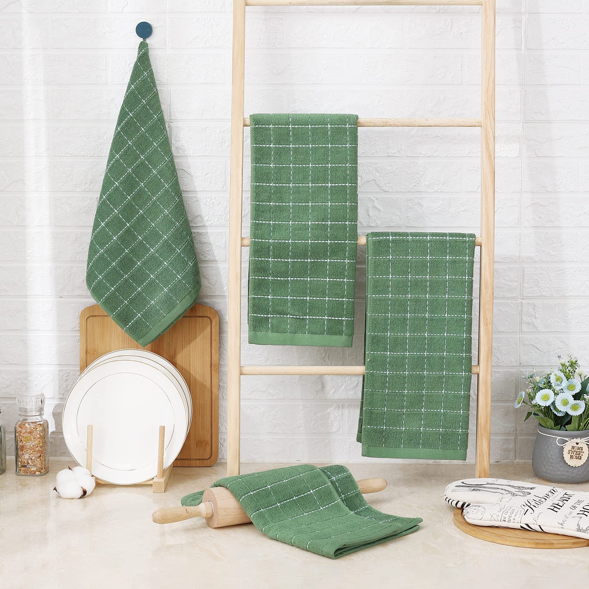 100% Cotton Terry Kitchen Towels (4 Count)