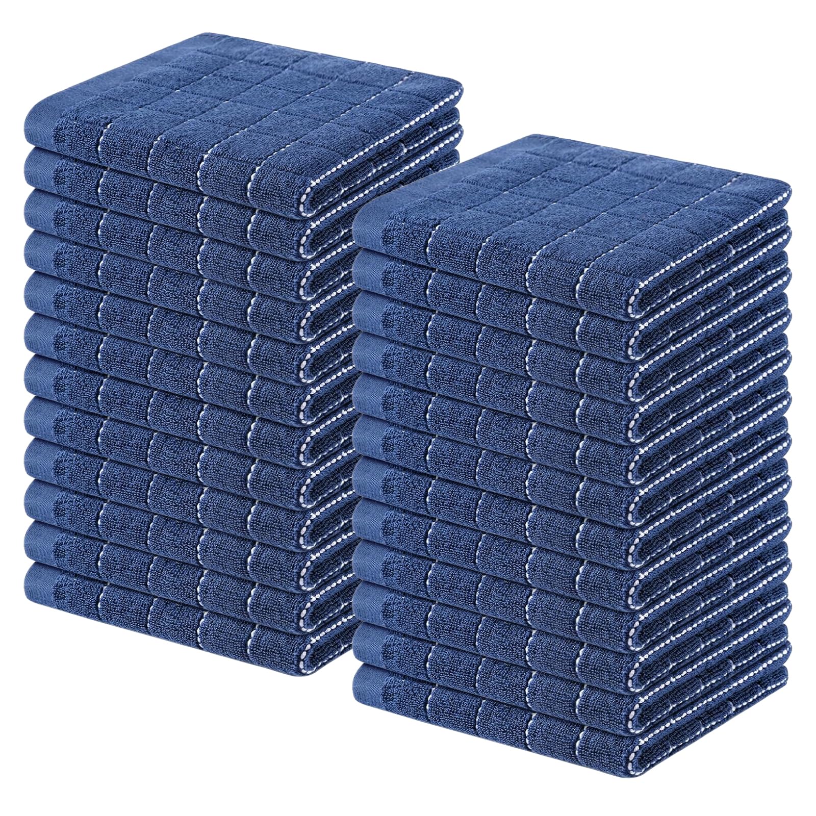 100% Cotton Terry Kitchen Dish Cloths (24 Count)