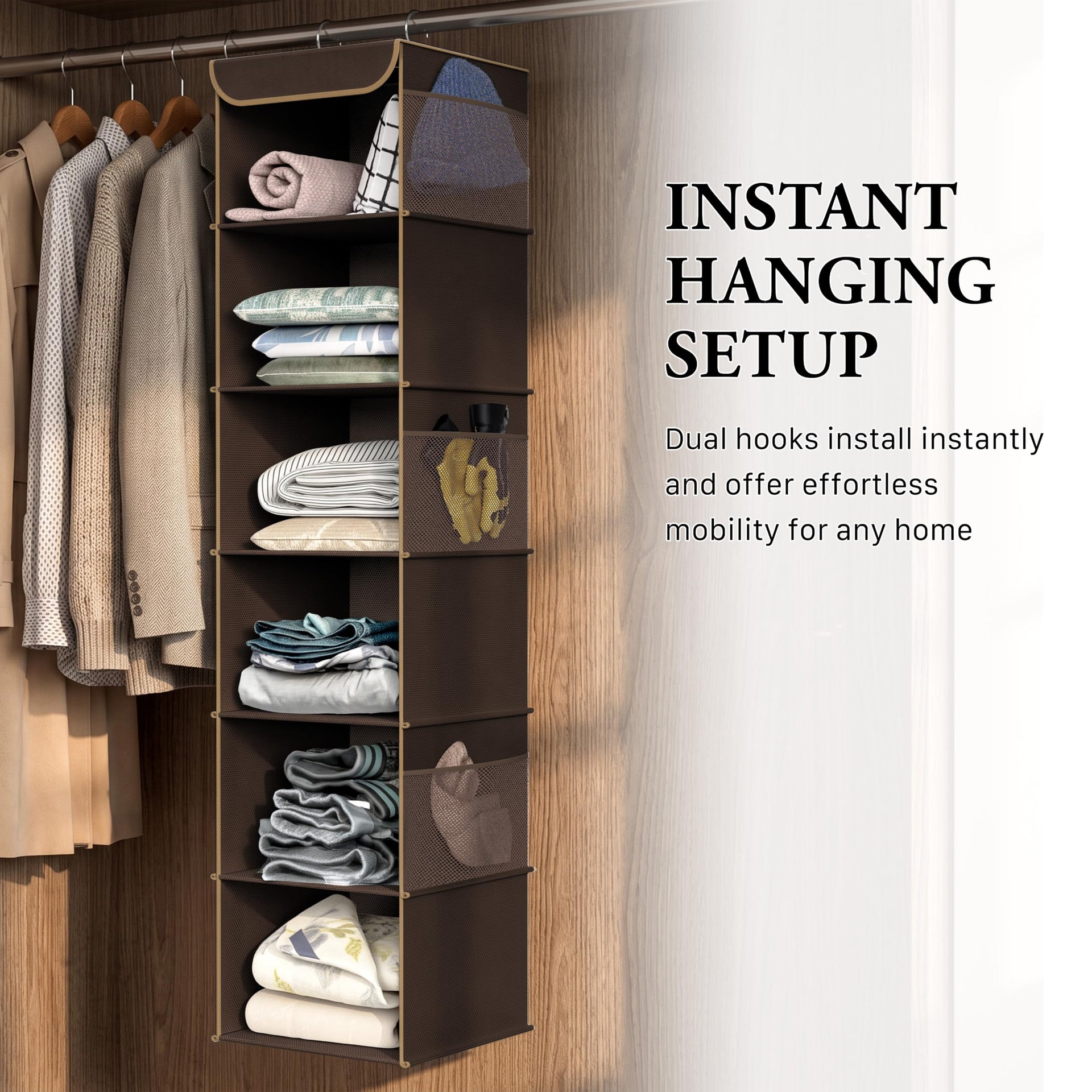 6 Shelf Hanging Closet Organizer