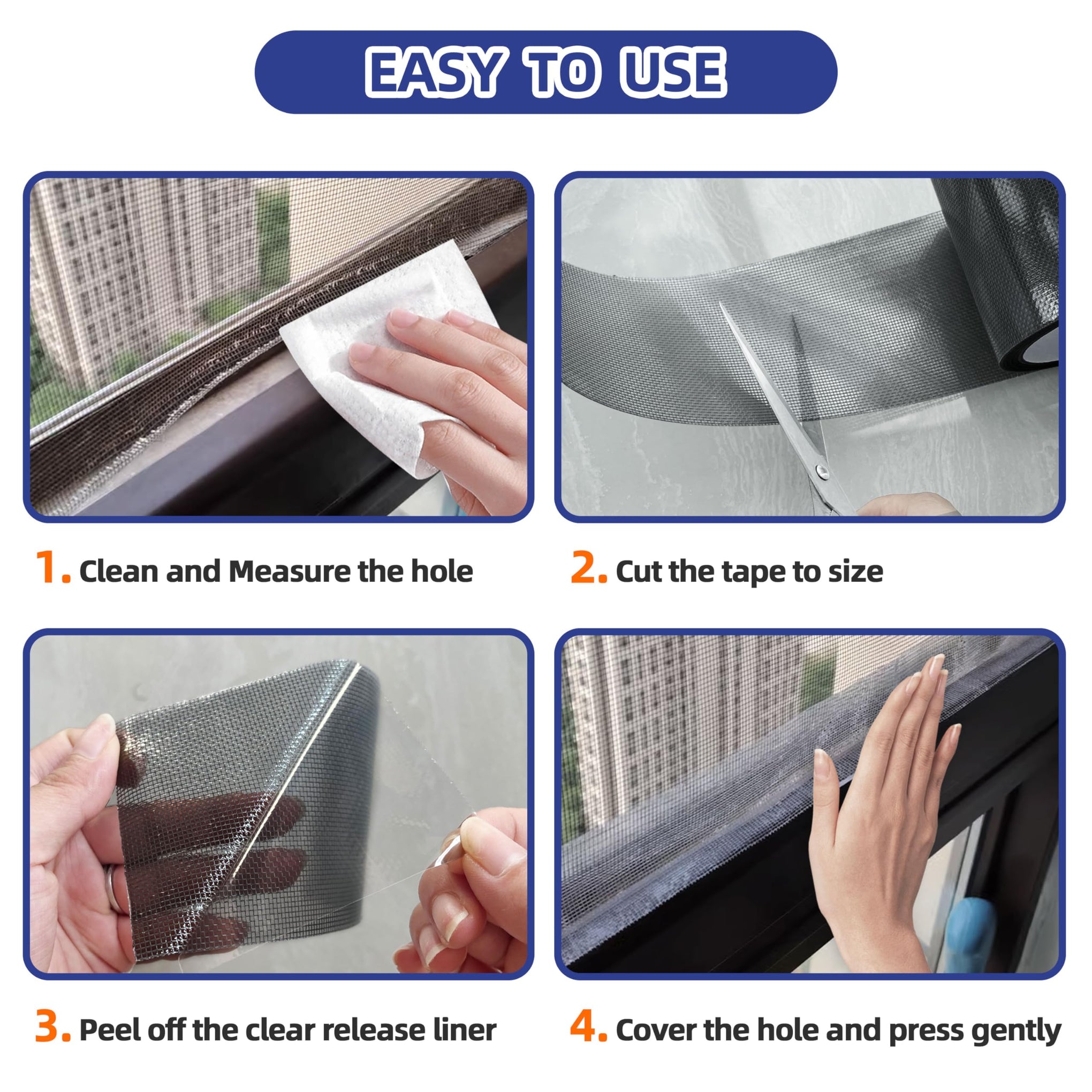 Black Window Screen Repair Tape
