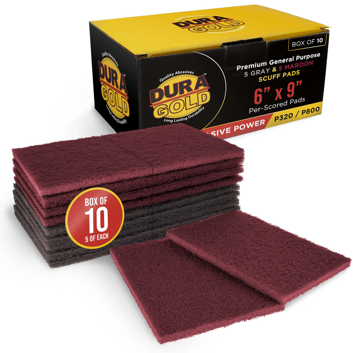 Premium 6" x 9" Scuff Pads (10 Count)