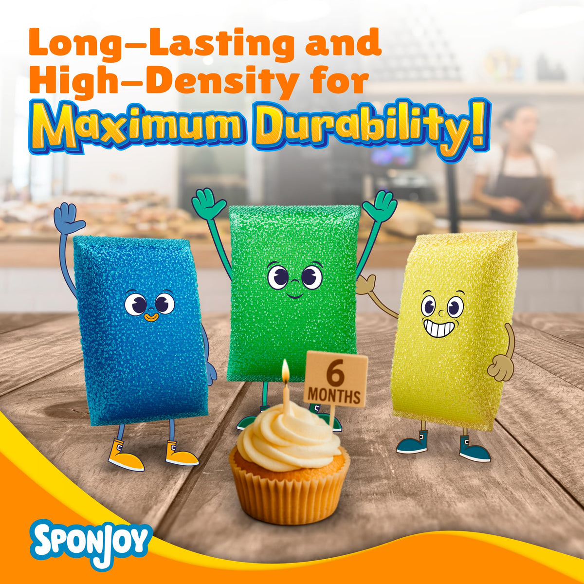 6 Pack Dish Sponges Kitchen (6 Count)