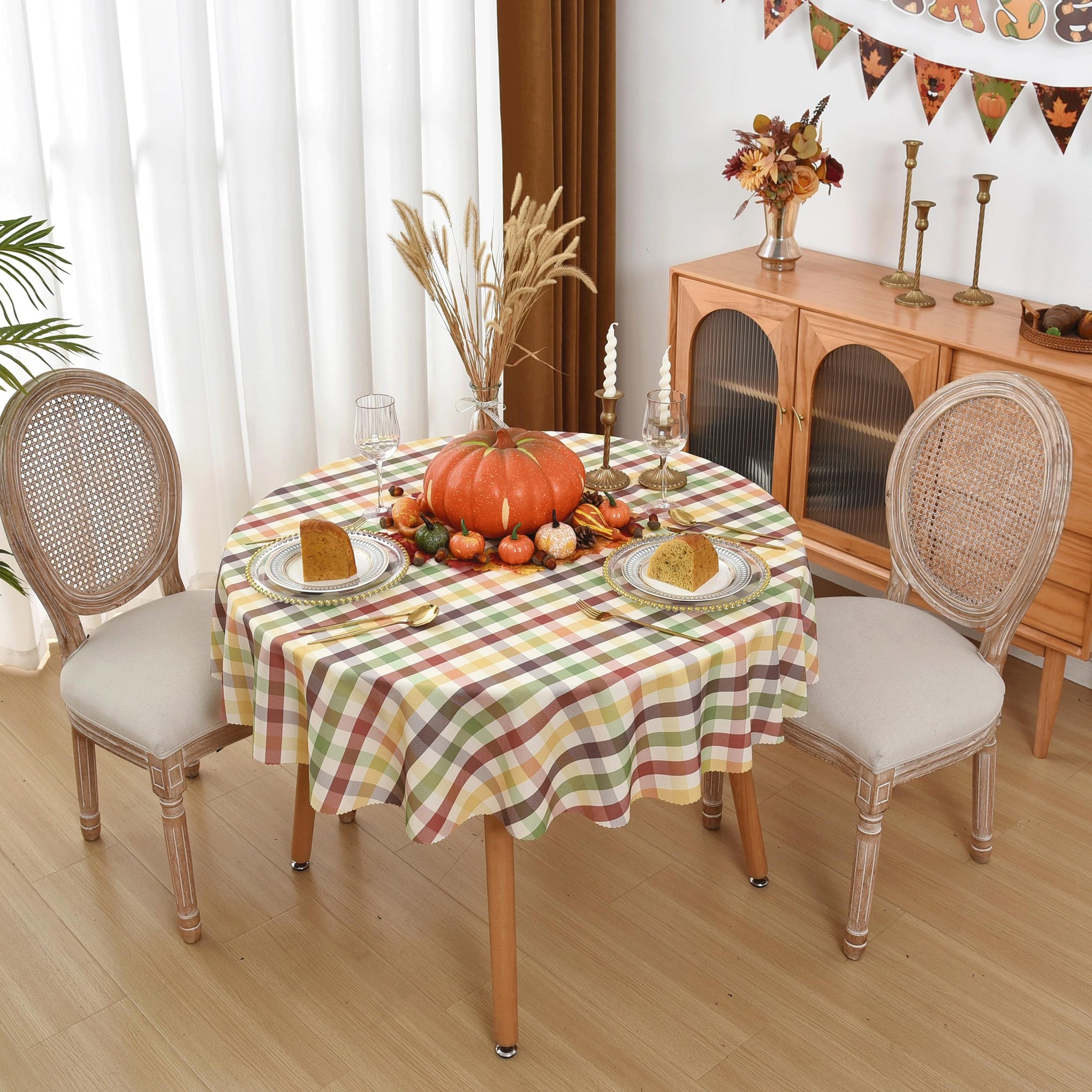 Waterproof Plaid Tablecloth Fabric