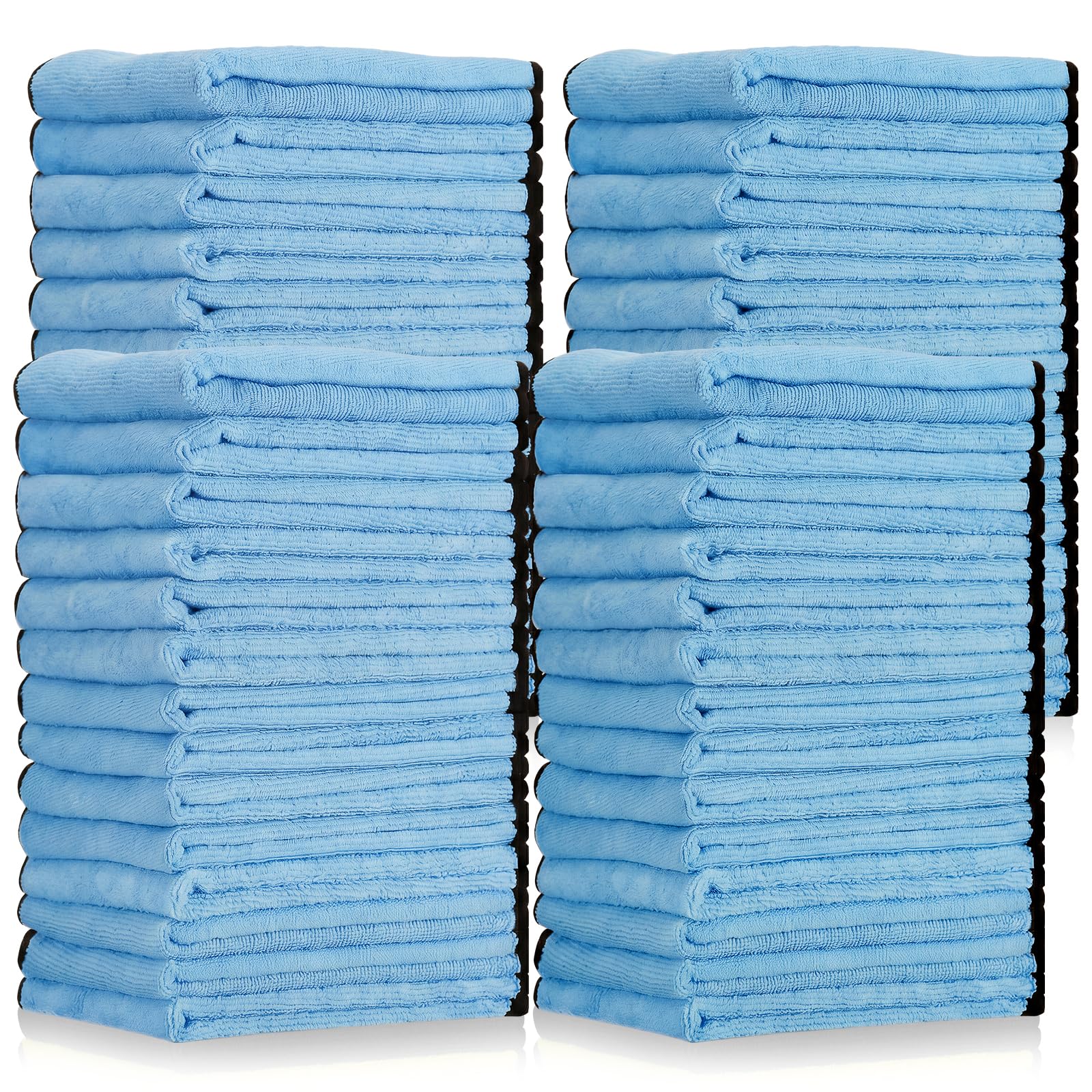 60 Pcs Light Blue Microfiber Towels (60 Count)