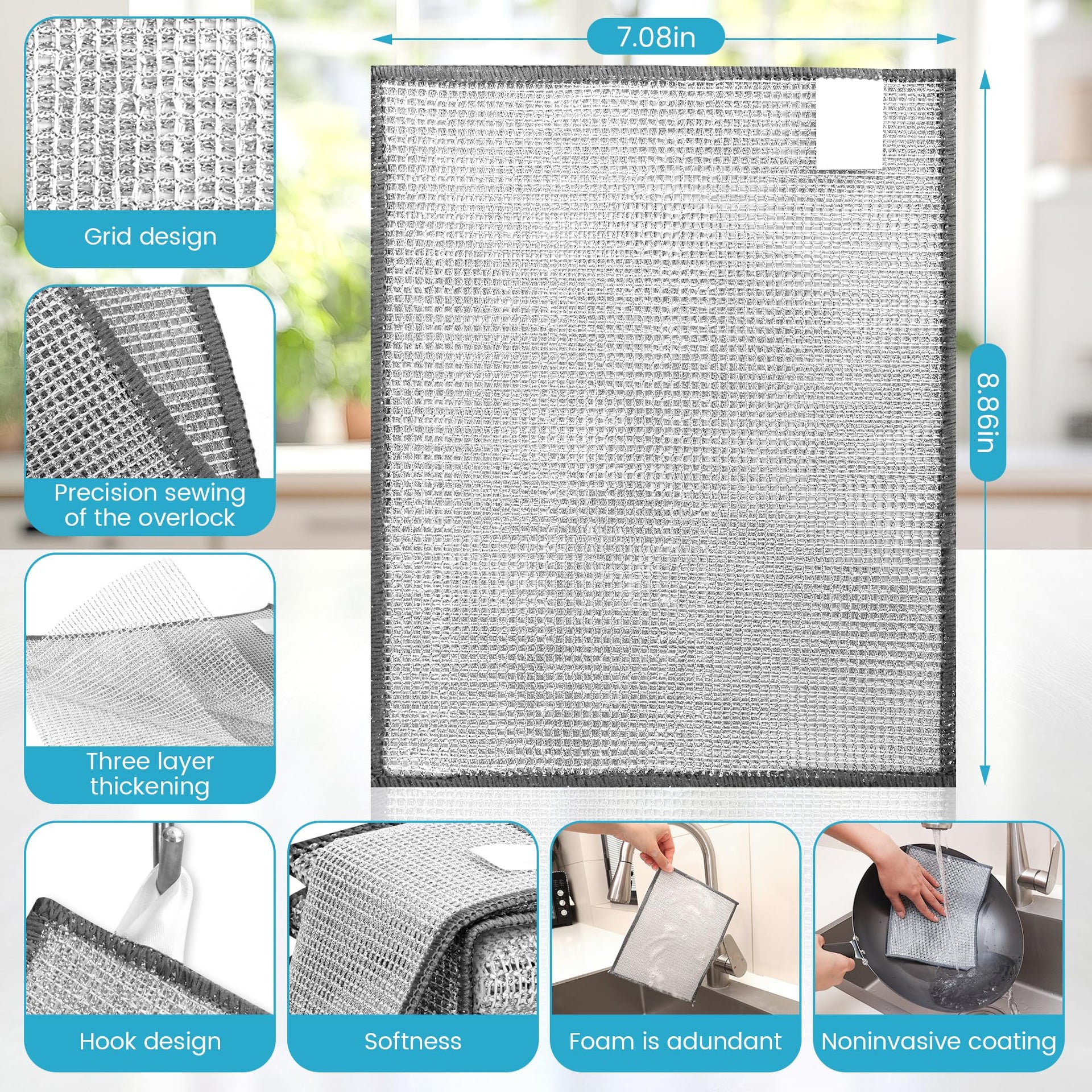 Non Scratch Wire Dishcloth (12 Count)
