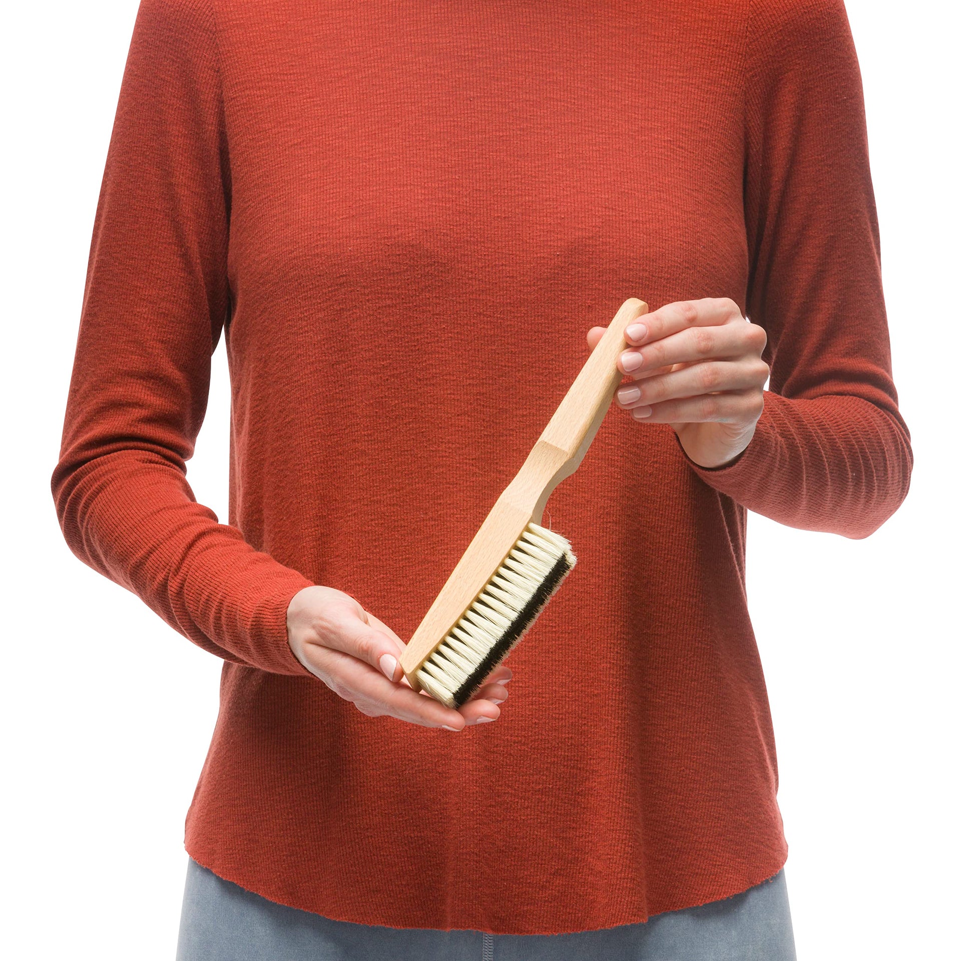 Natural Pig Bristle Cashmere Brush with Oiled Beechwood Handle