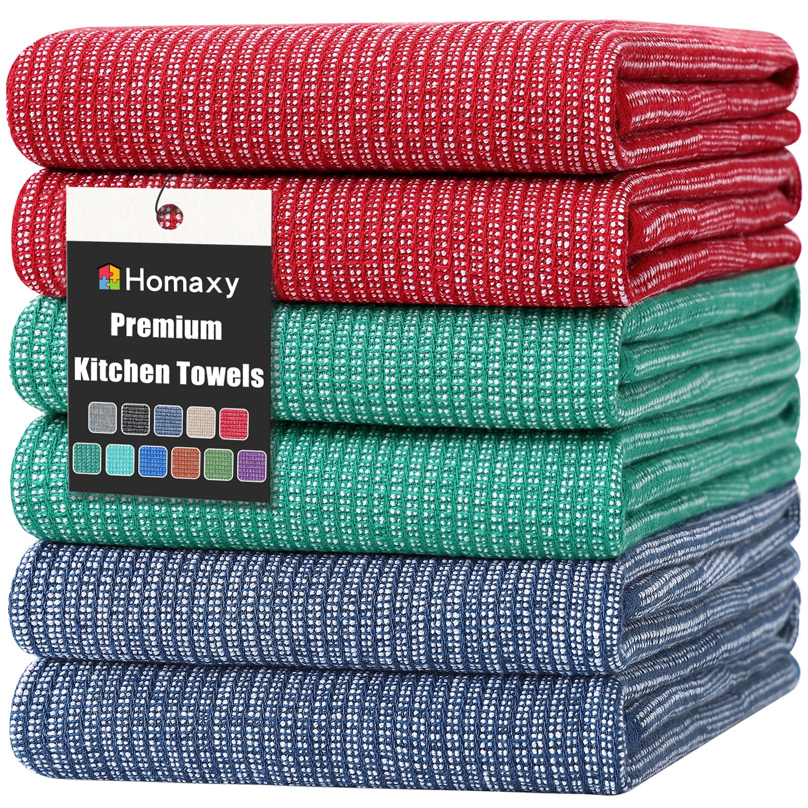 380 GSM Cotton Premium Kitchen Towels 6 Pack (6 Count)
